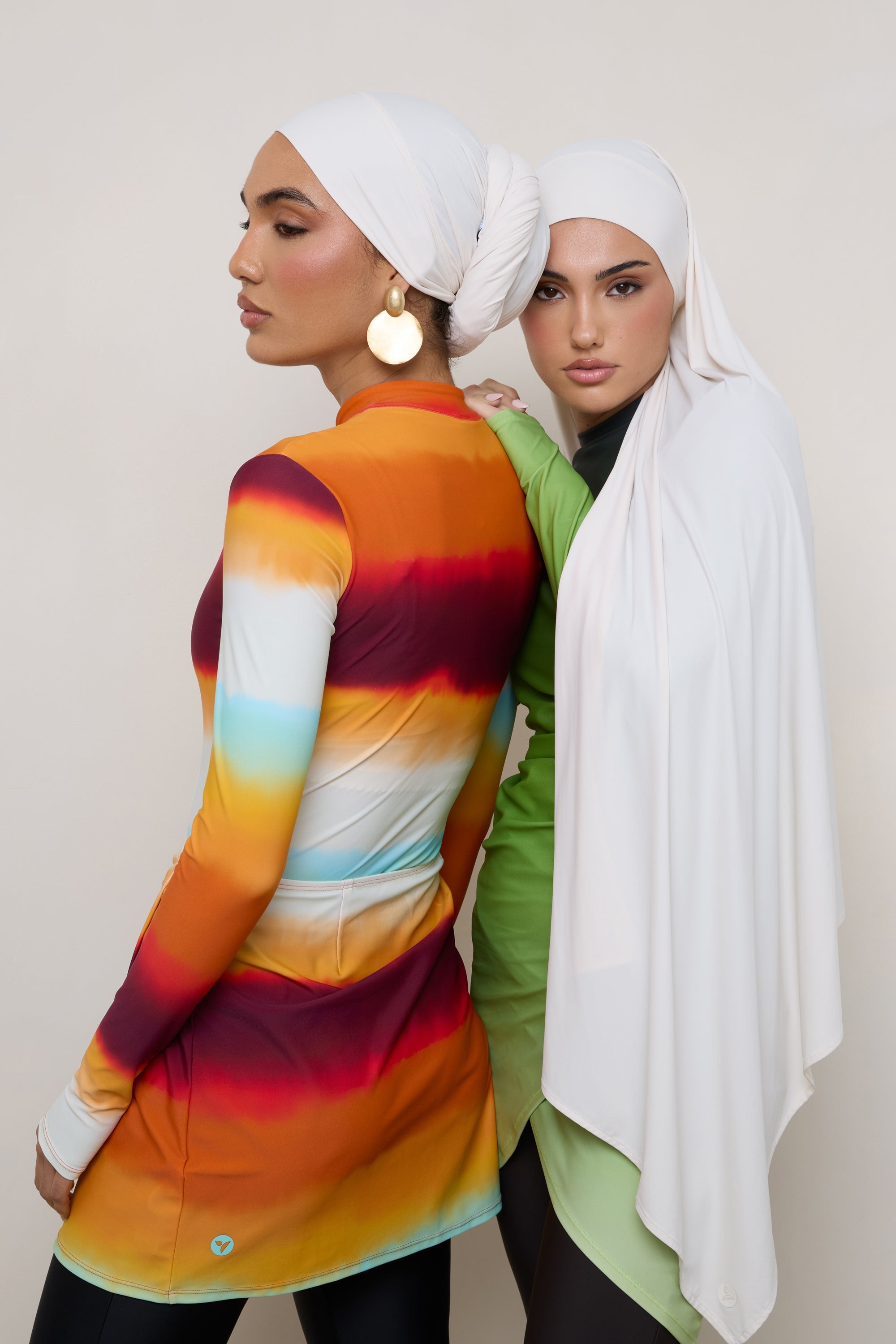 Tie Back Swim Hijab - Salted Rose Swim Veiled 