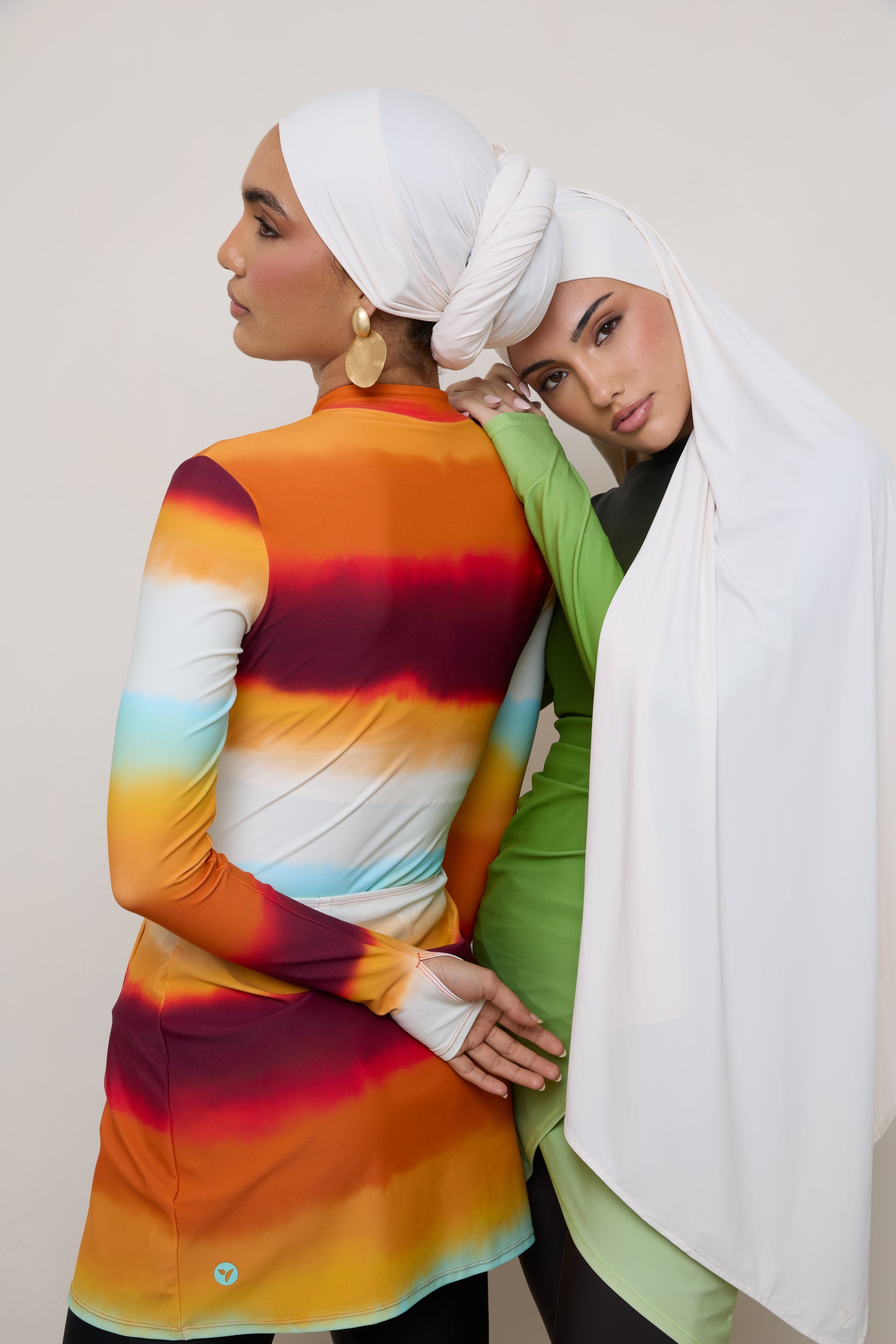 Tie Back Swim Hijab - Salted Rose Swim Veiled 