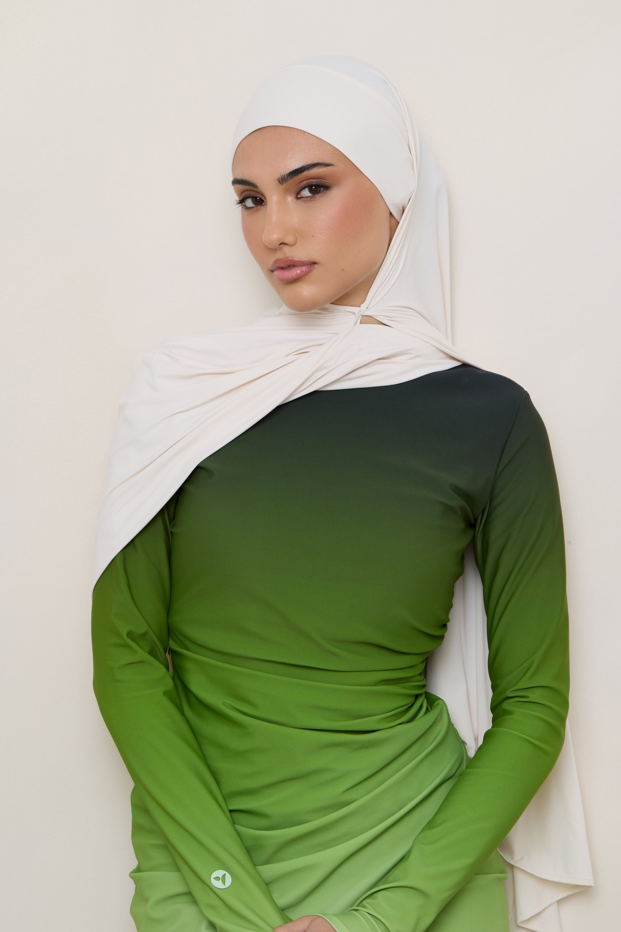 Tie Back Swim Hijab - Salted Rose Swim Veiled 