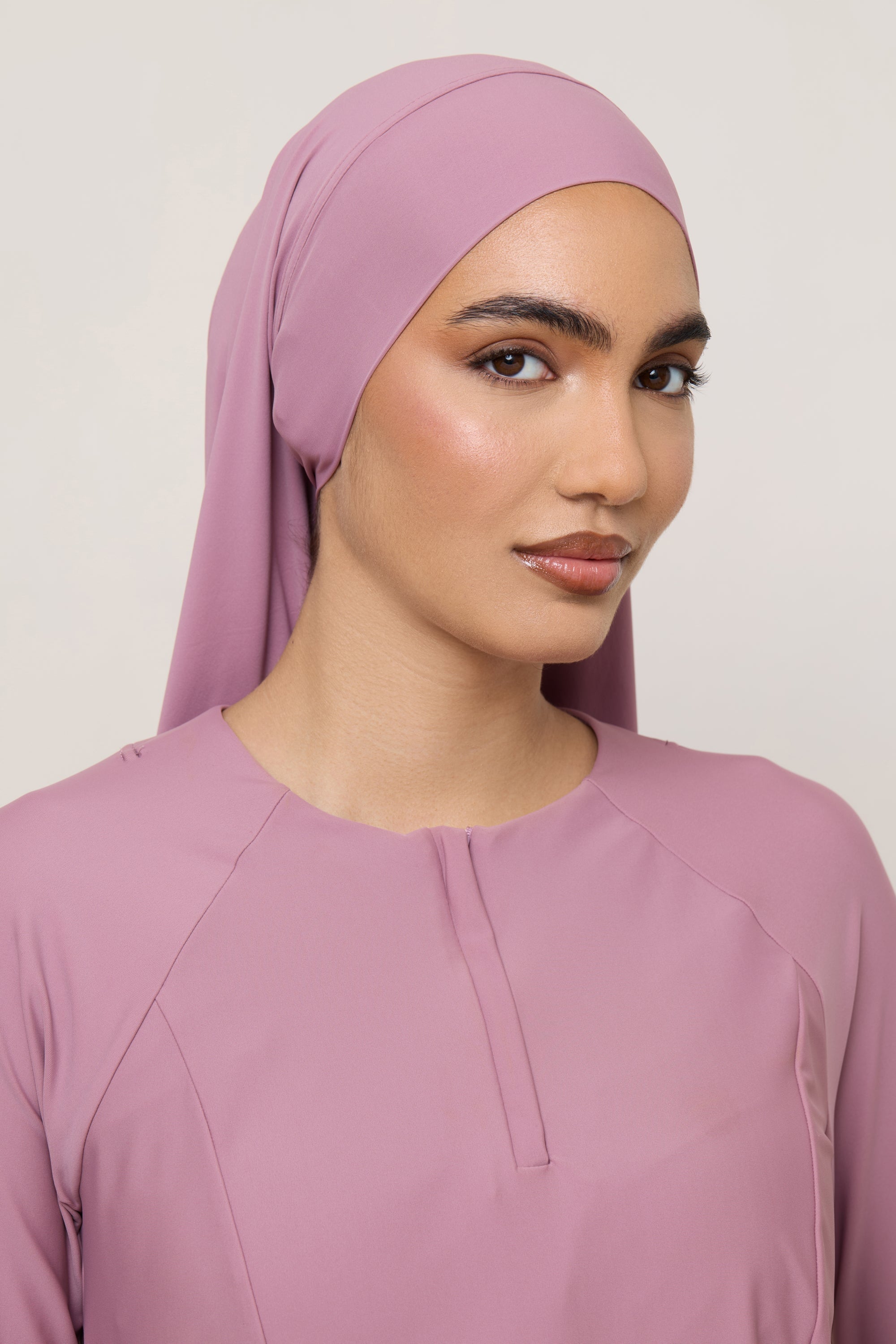 Tie Back Swim Hijab - Wistful Mauve Swim Veiled 