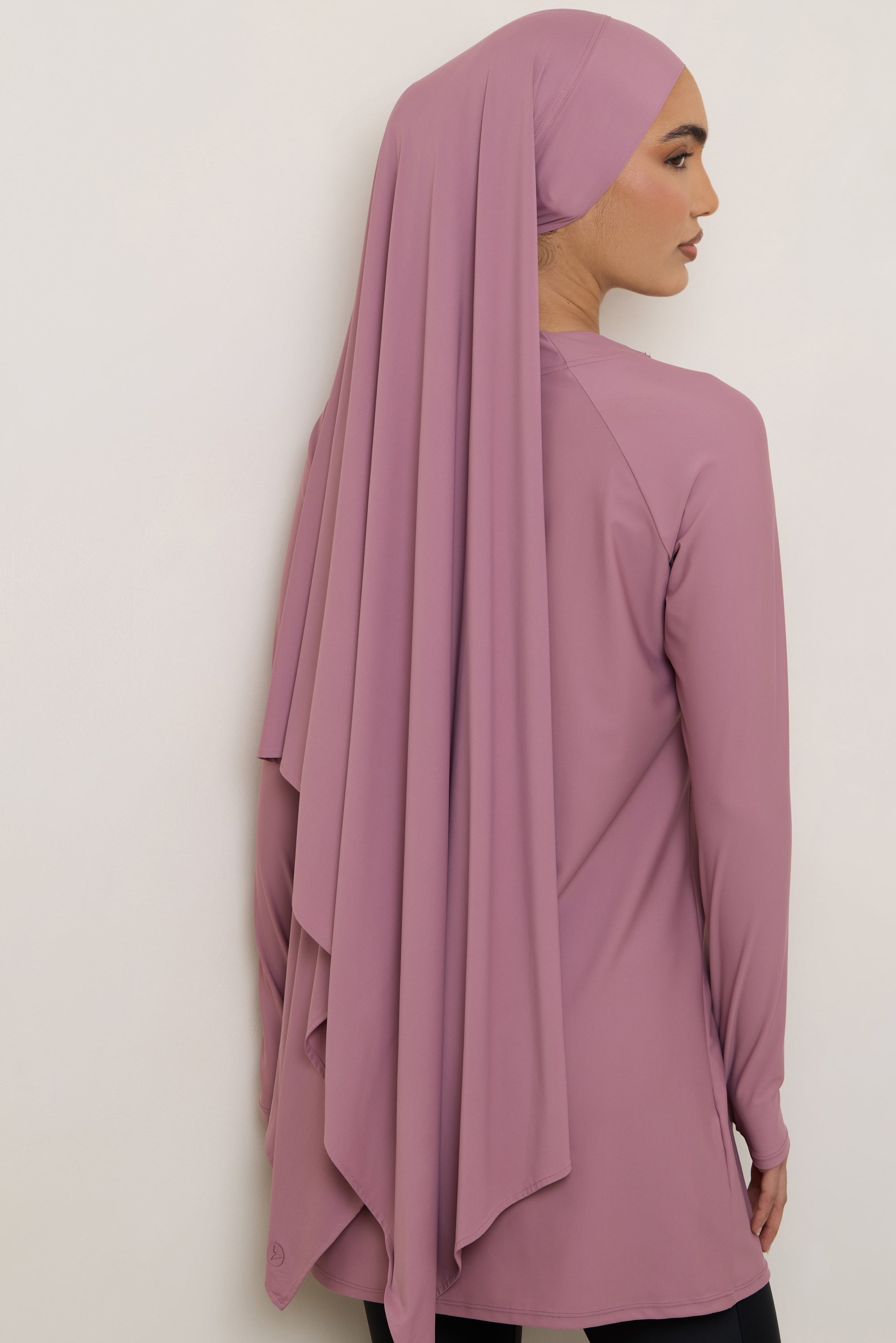 Tie Back Swim Hijab - Wistful Mauve Swim Veiled 