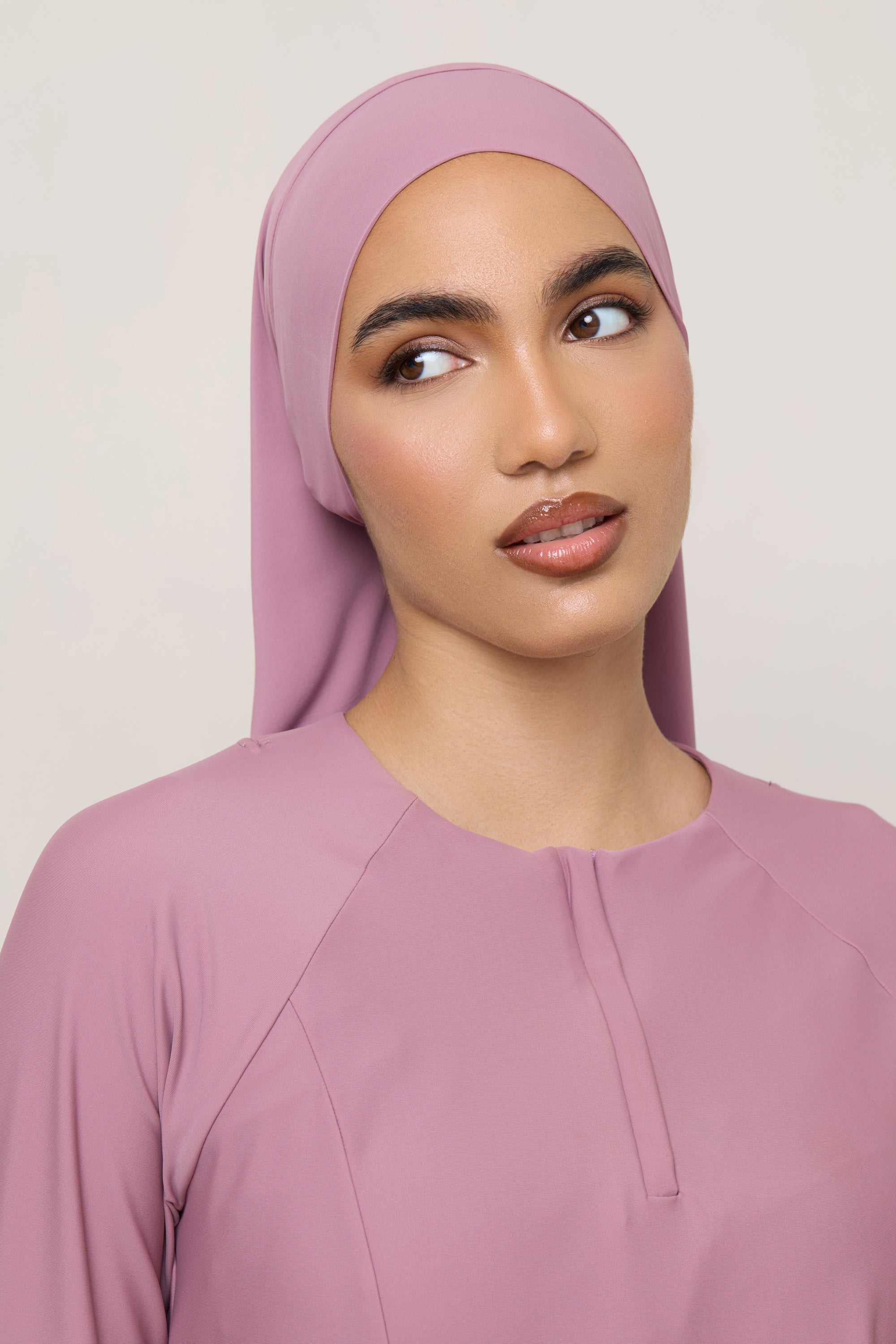 Tie Back Swim Hijab - Wistful Mauve Swim Veiled 