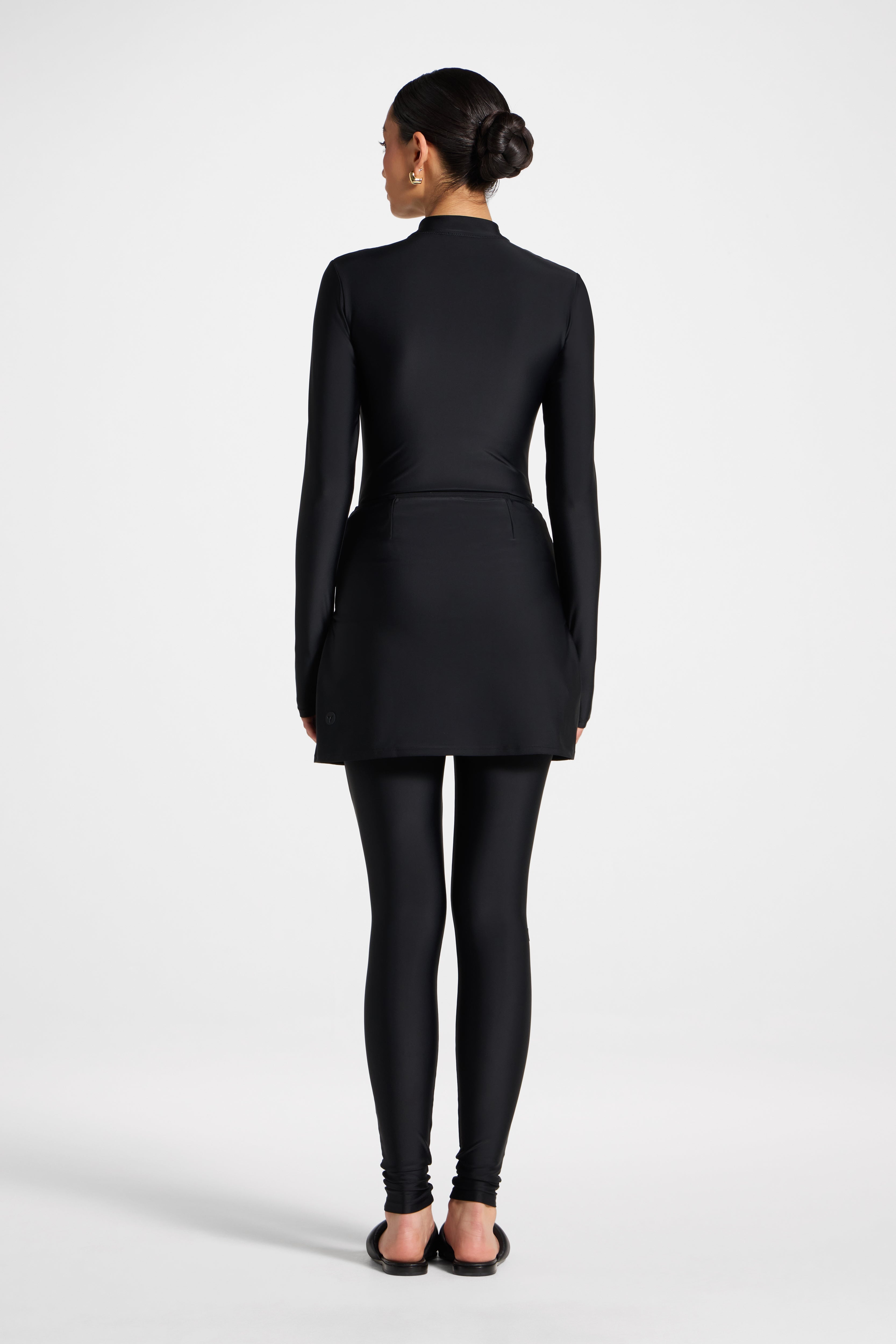 Tie Wrap Swim Skirt - Black Swim Veiled 