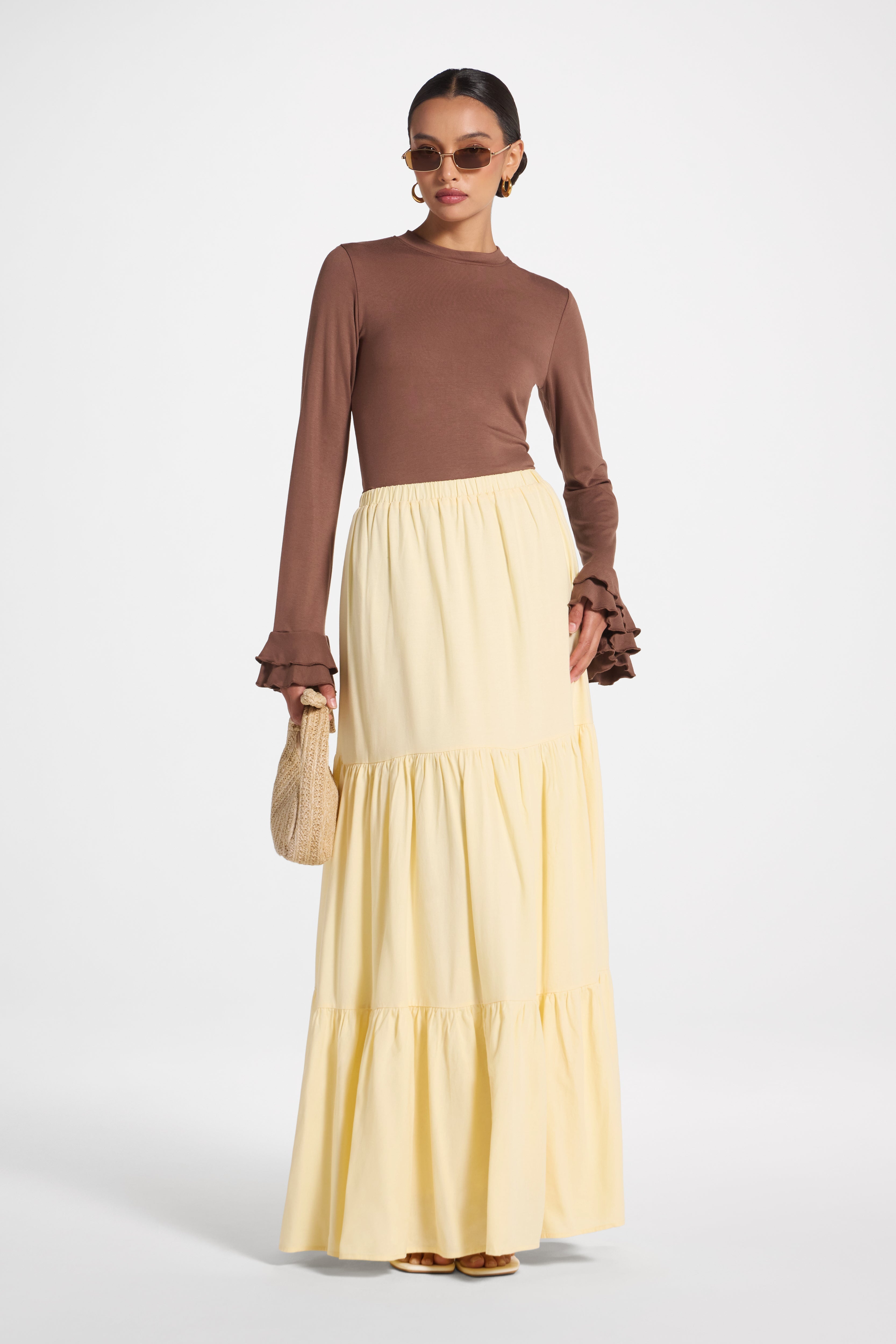 Tiered Skirt - Buttercream Veiled 