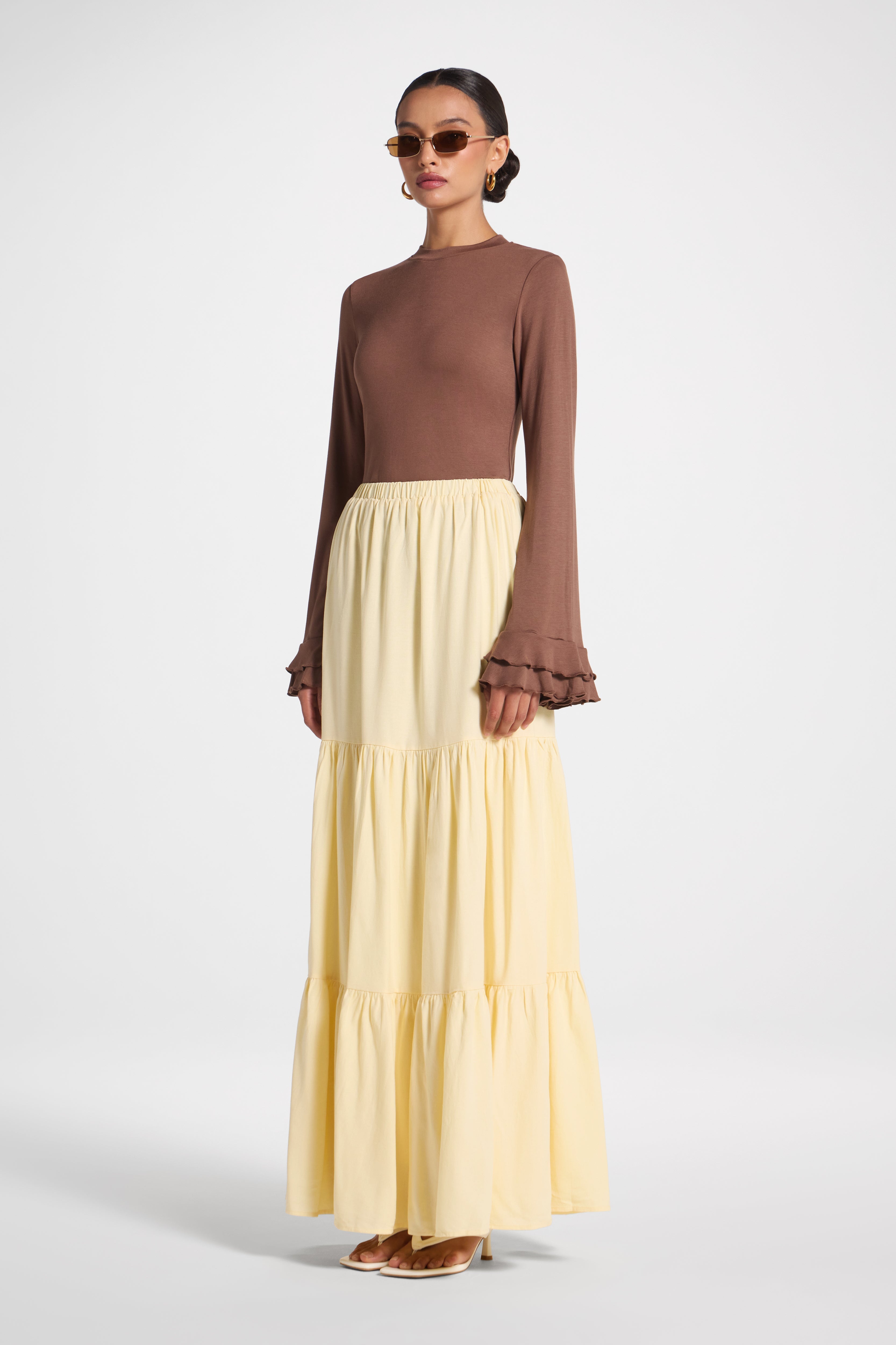 Tiered Skirt - Buttercream Veiled 