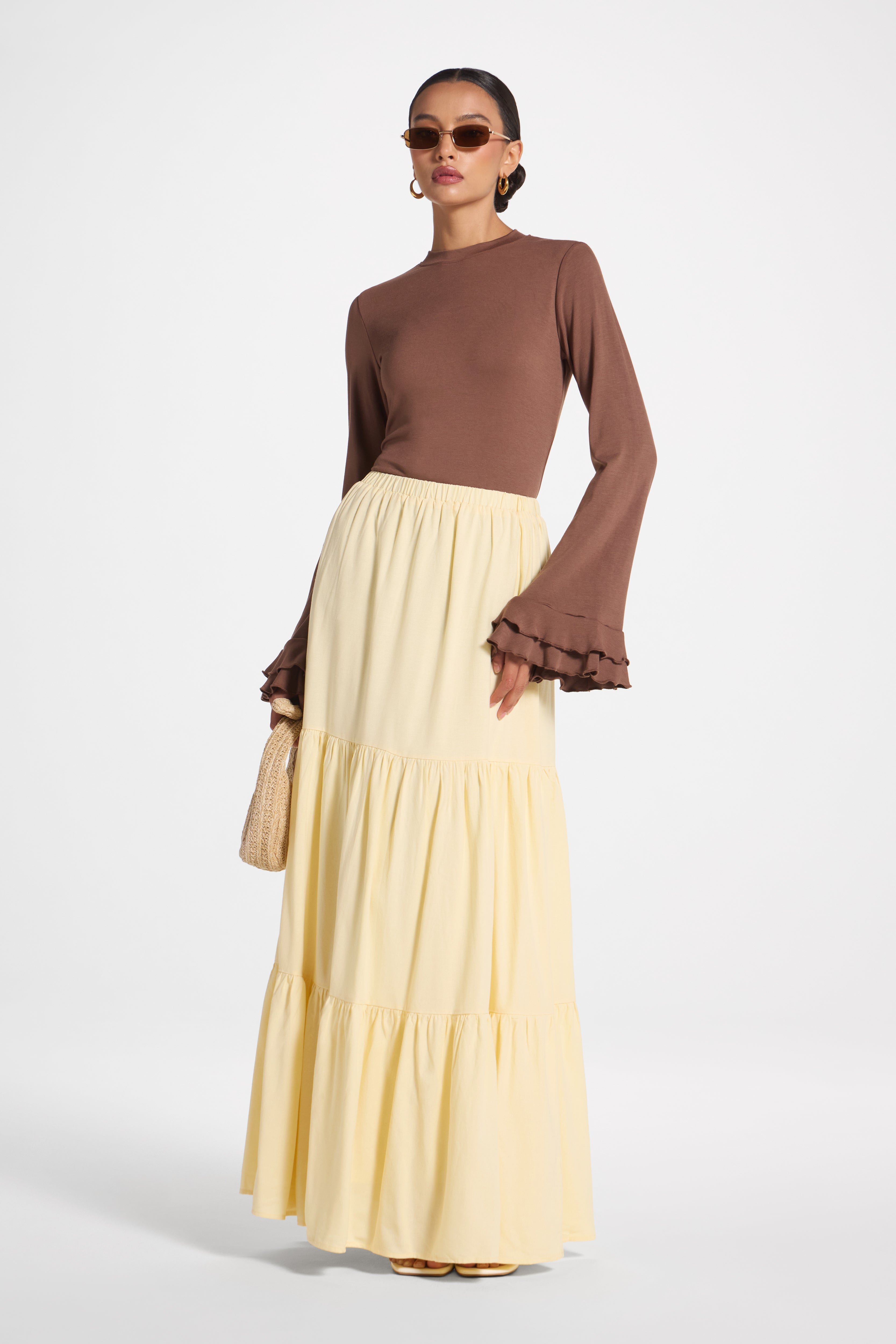 Tiered Skirt - Buttercream Veiled 