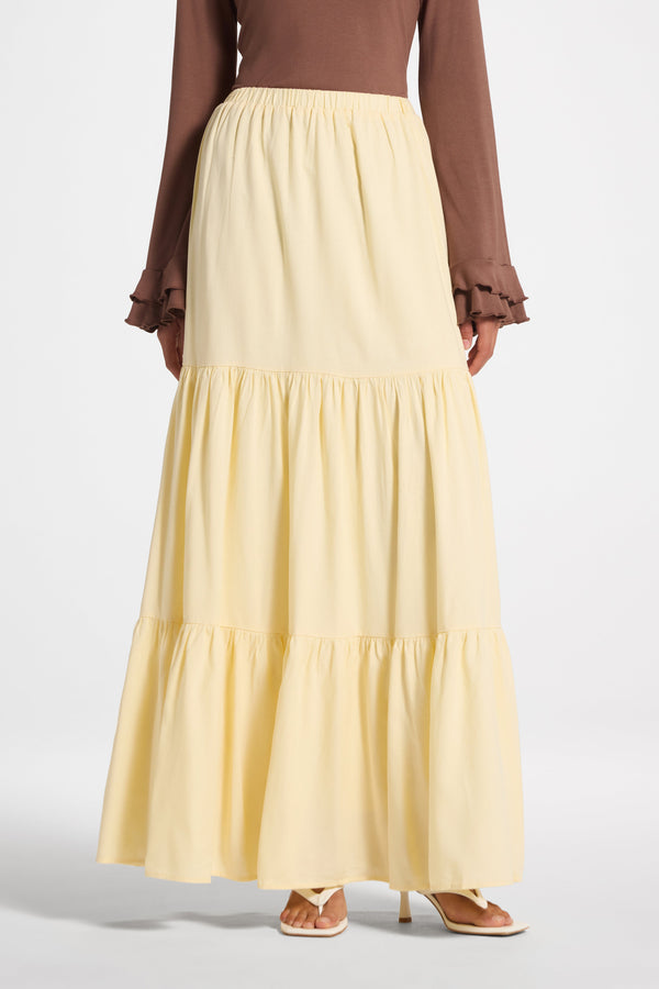 Tiered Skirt - Buttercream Veiled 