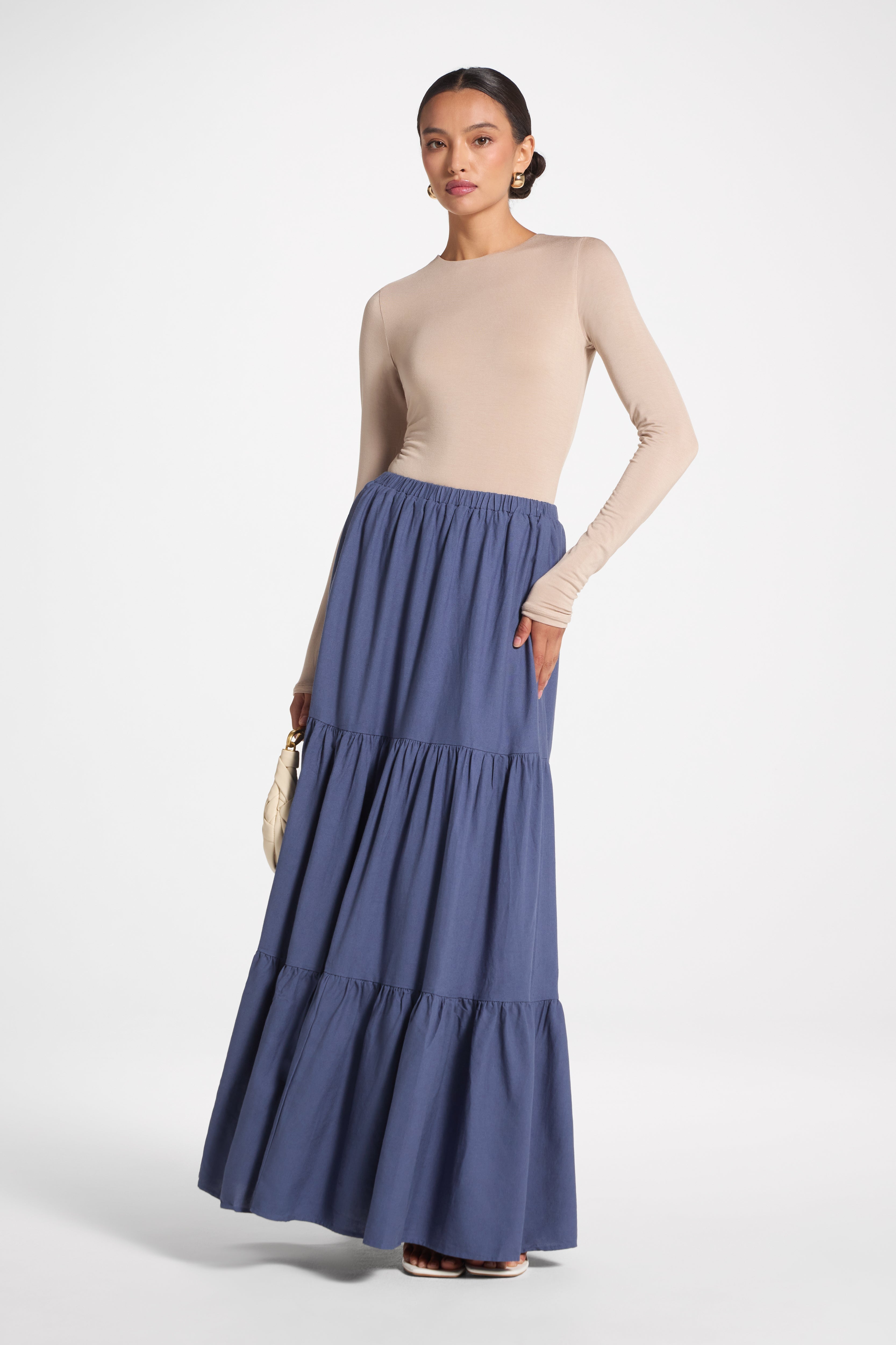 Tiered Skirt - Denim Veiled 