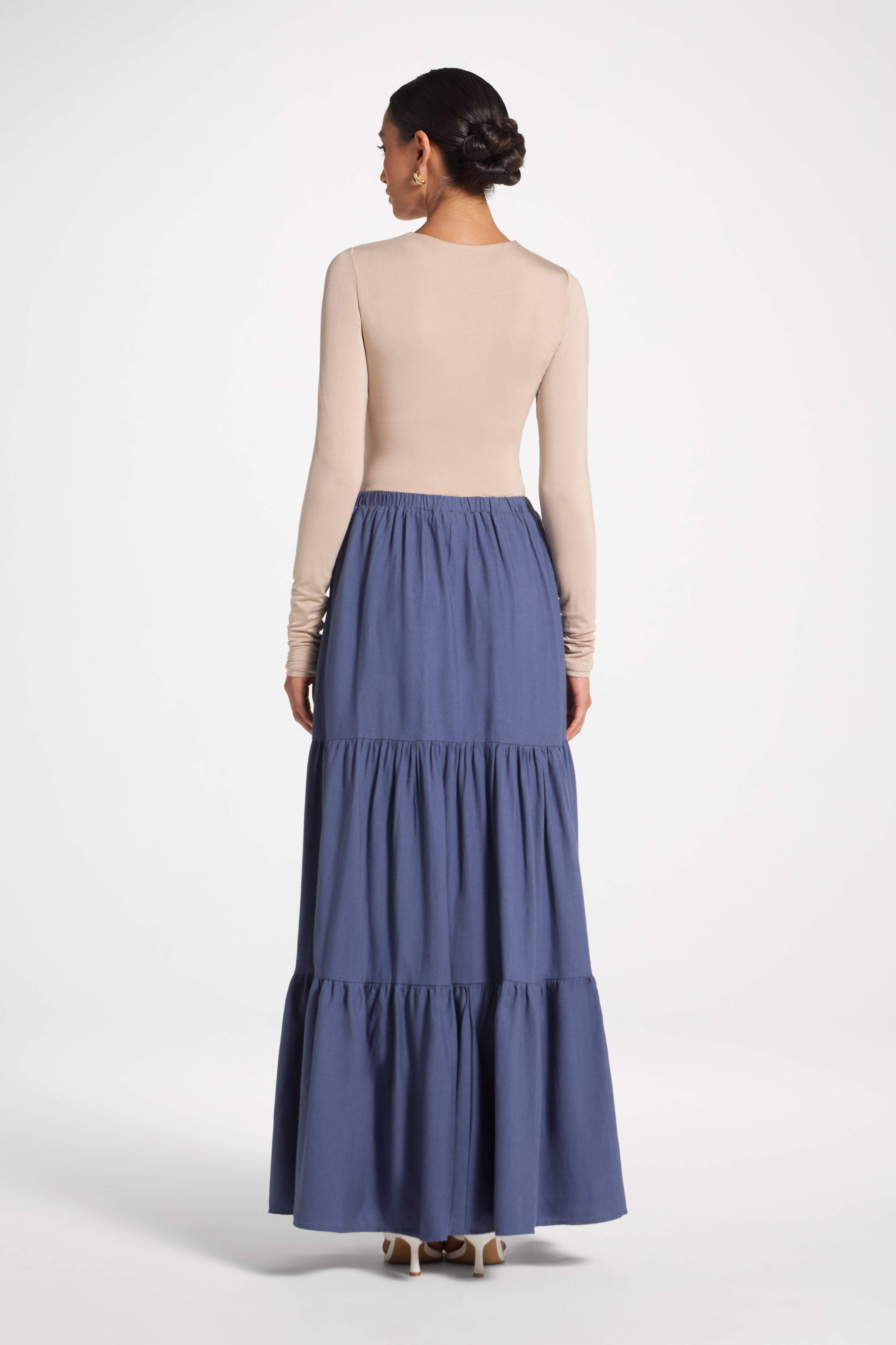 Tiered Skirt - Denim Veiled 