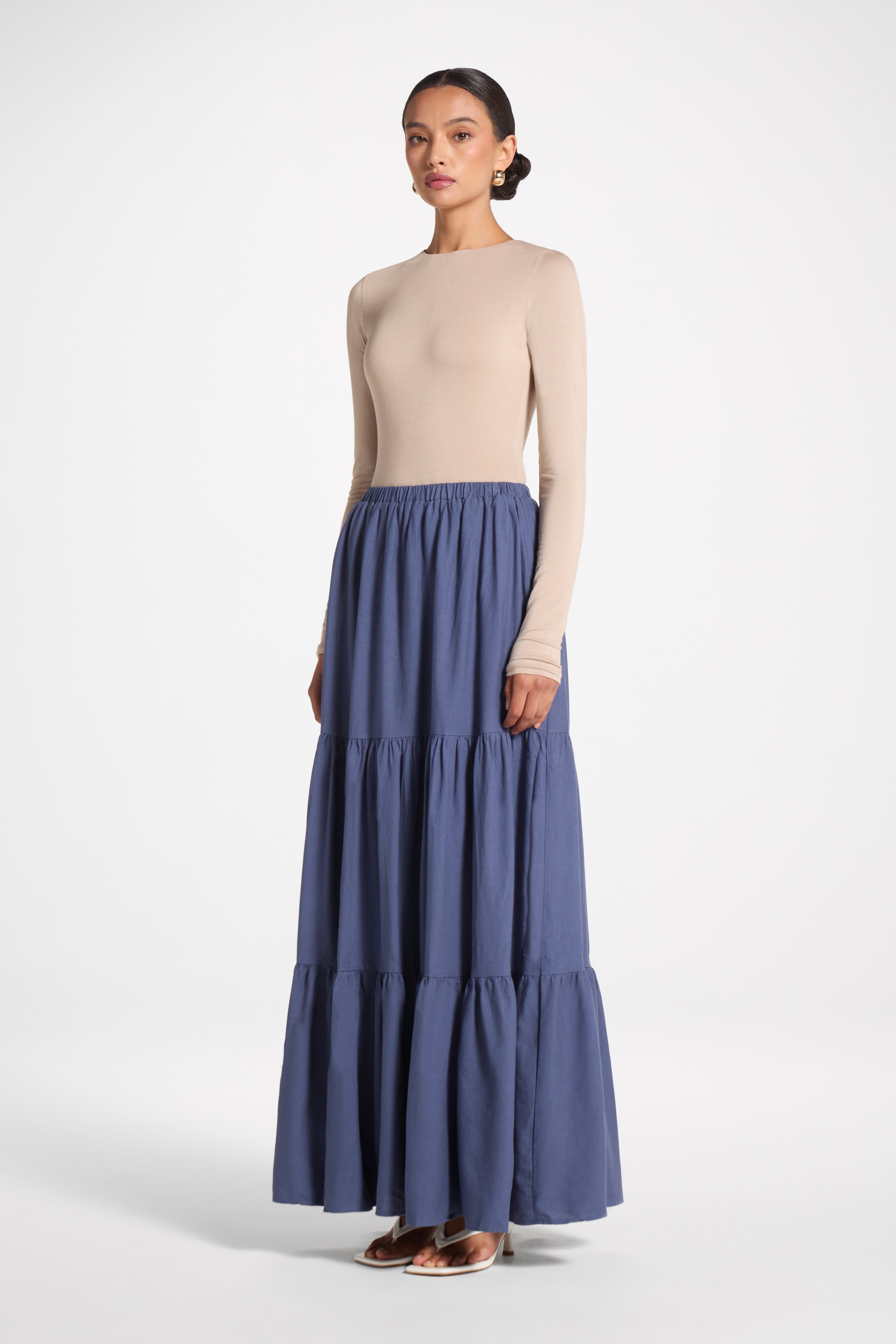 Tiered Skirt - Denim Veiled 