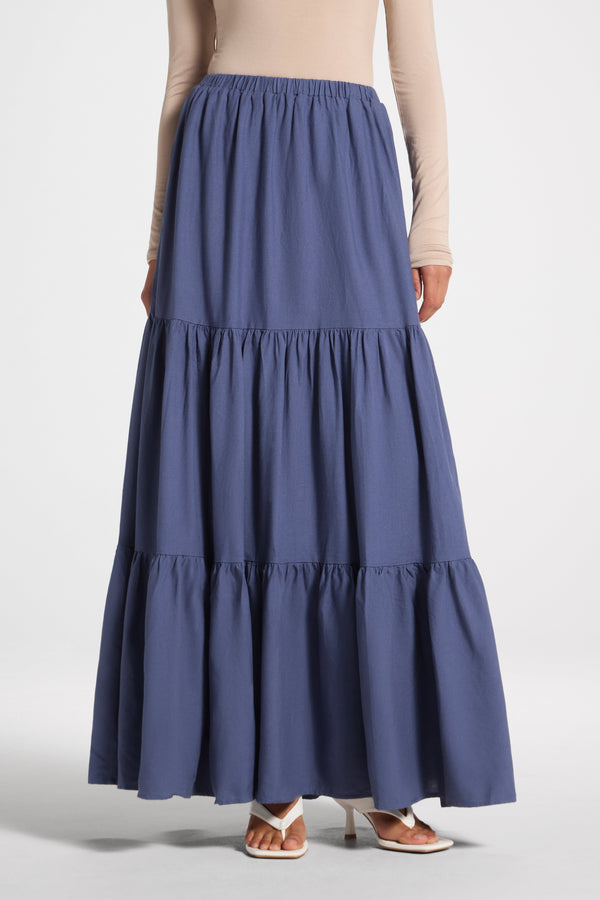 Tiered Skirt - Denim Veiled 
