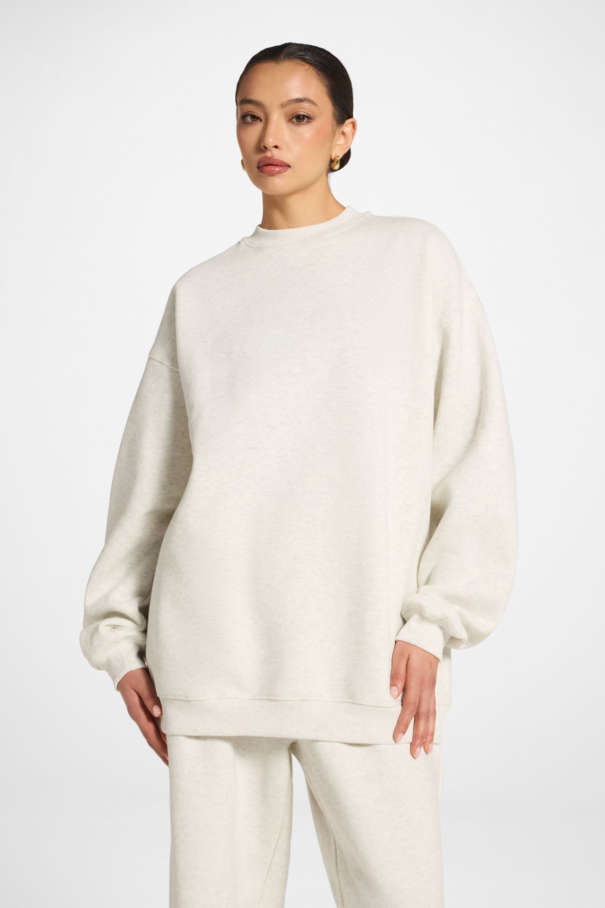Unisex Mock Neck Sweatshirt - Heather Grey Abayas Veiled 