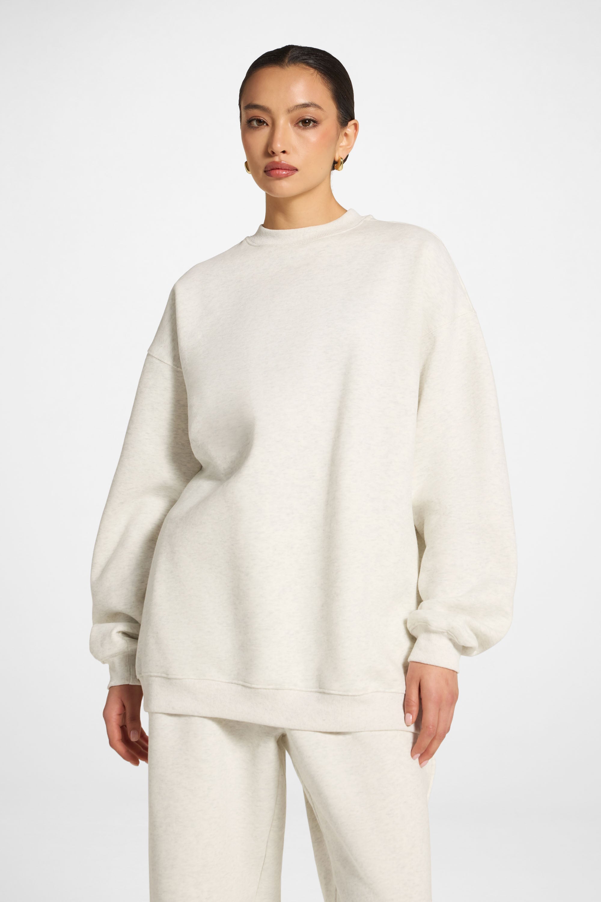 Unisex Mock Neck Sweatshirt - Heather Grey Abayas Veiled 
