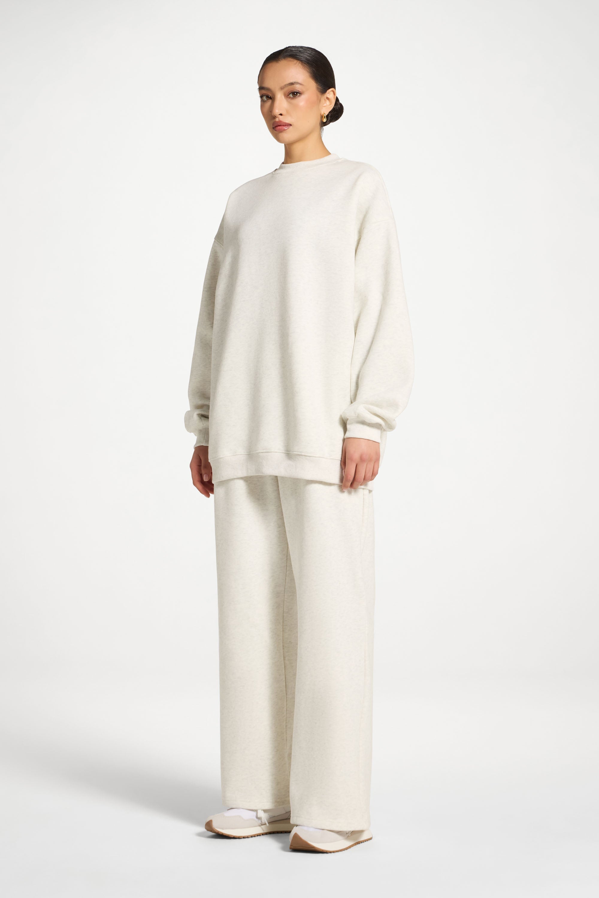 Unisex Mock Neck Sweatshirt - Heather Grey Abayas Veiled 