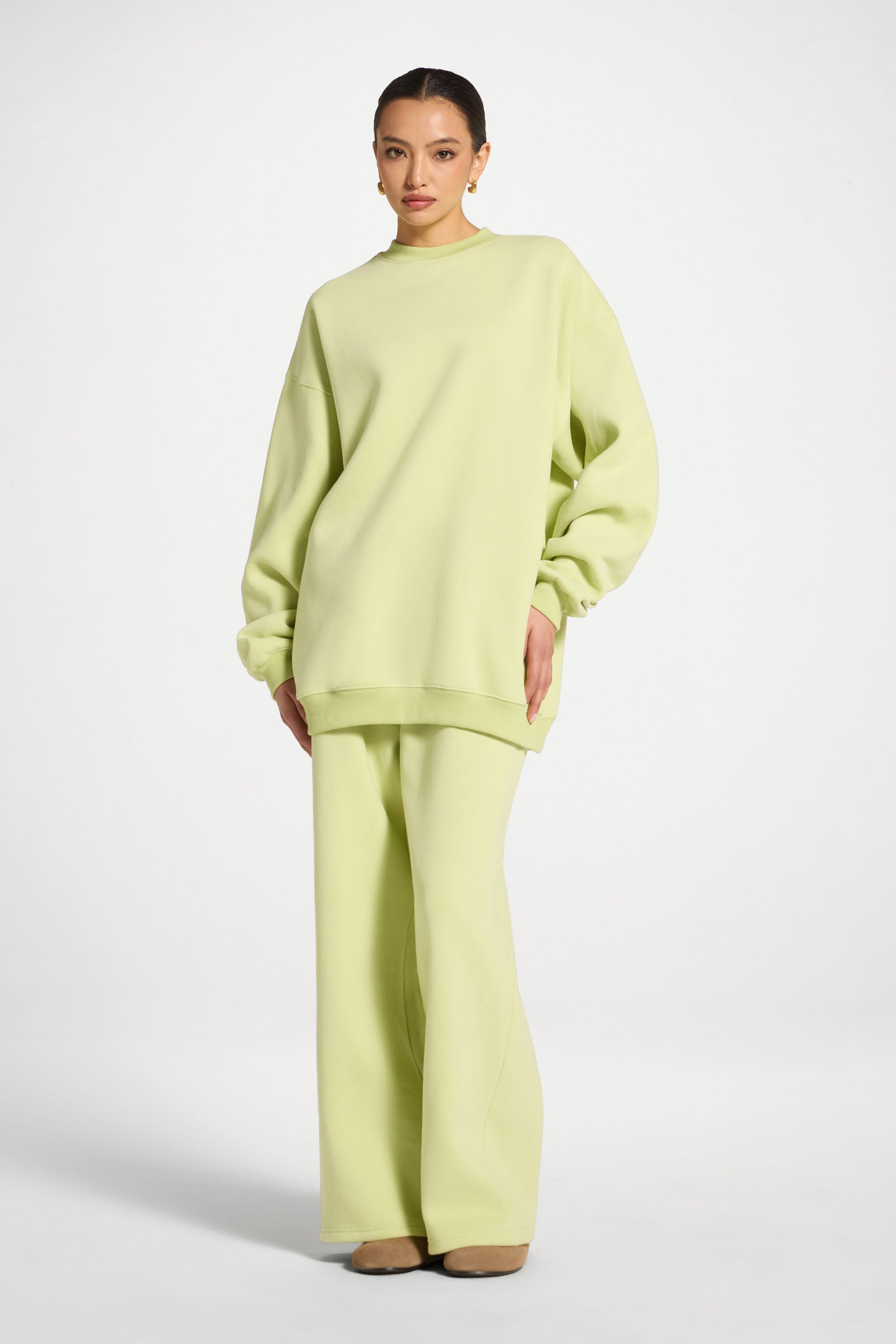 Unisex Mock Neck Sweatshirt - Limeade Abayas Veiled 
