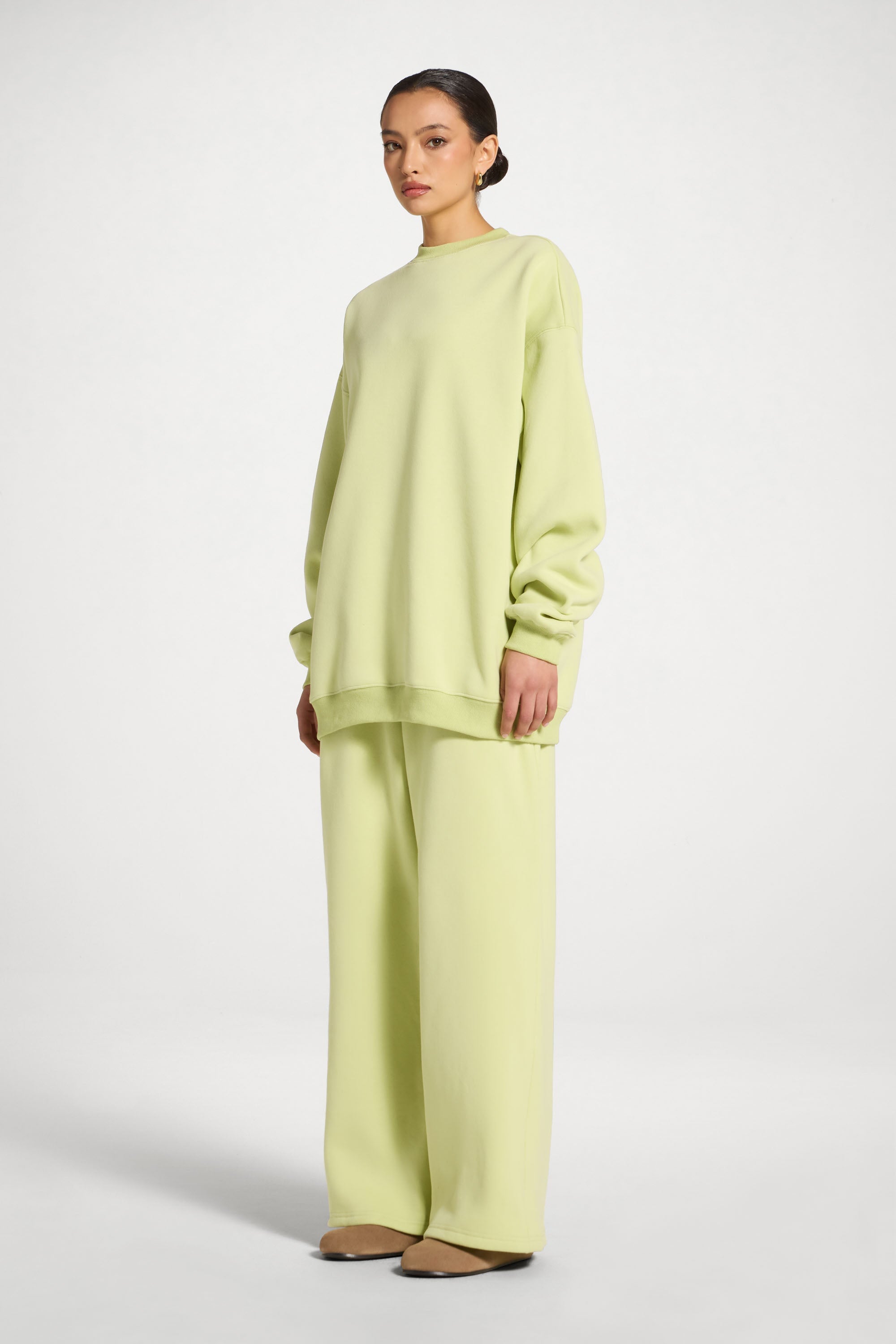 Unisex Mock Neck Sweatshirt - Limeade Abayas Veiled 