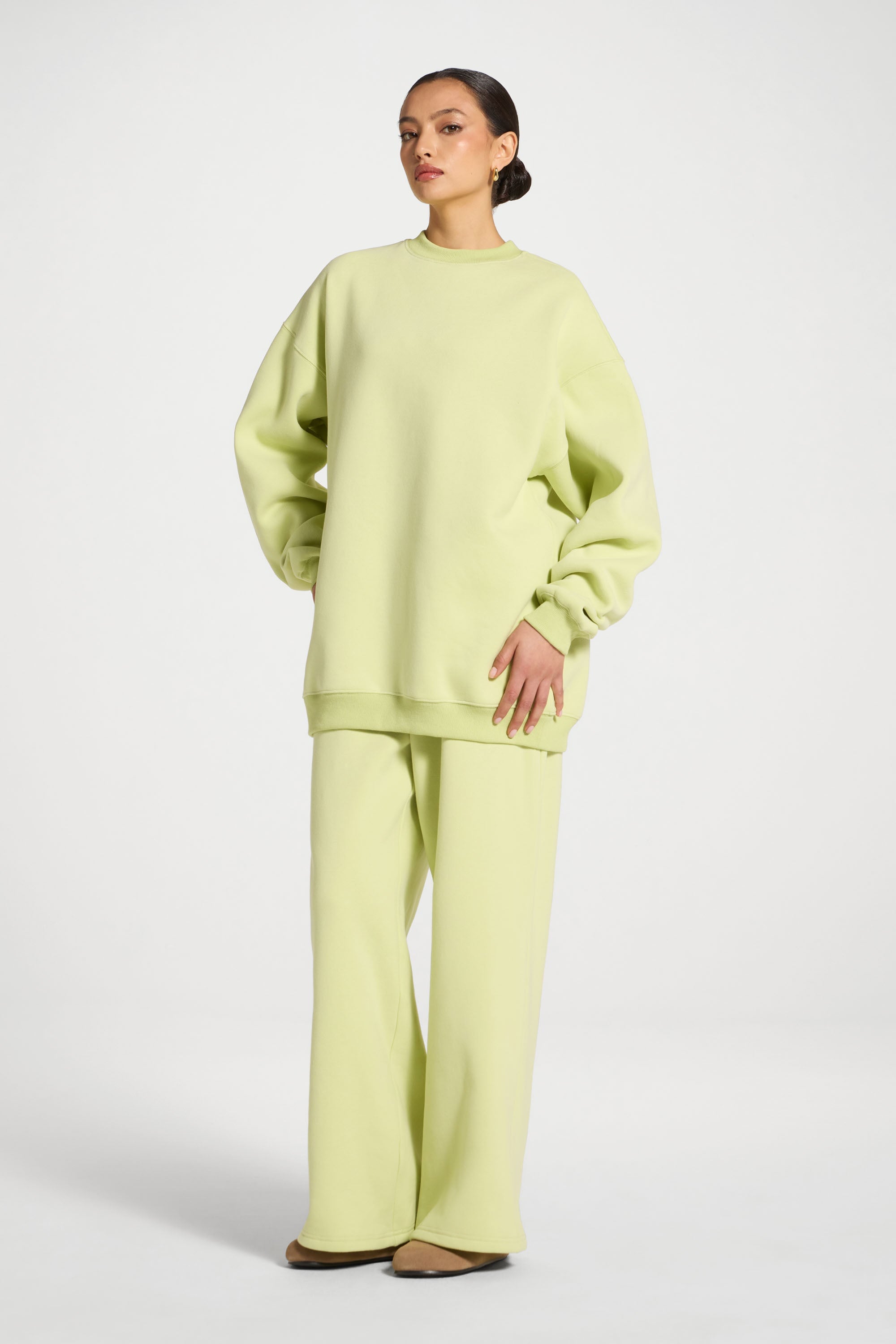 Unisex Mock Neck Sweatshirt - Limeade Abayas Veiled 