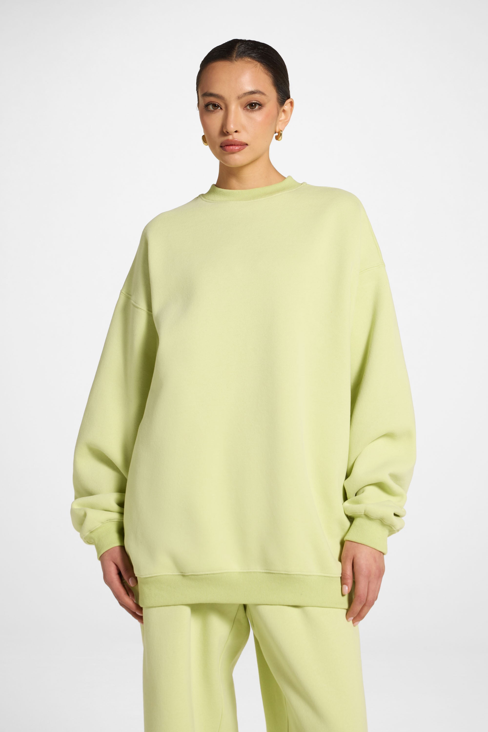 Unisex Mock Neck Sweatshirt - Limeade Abayas Veiled 