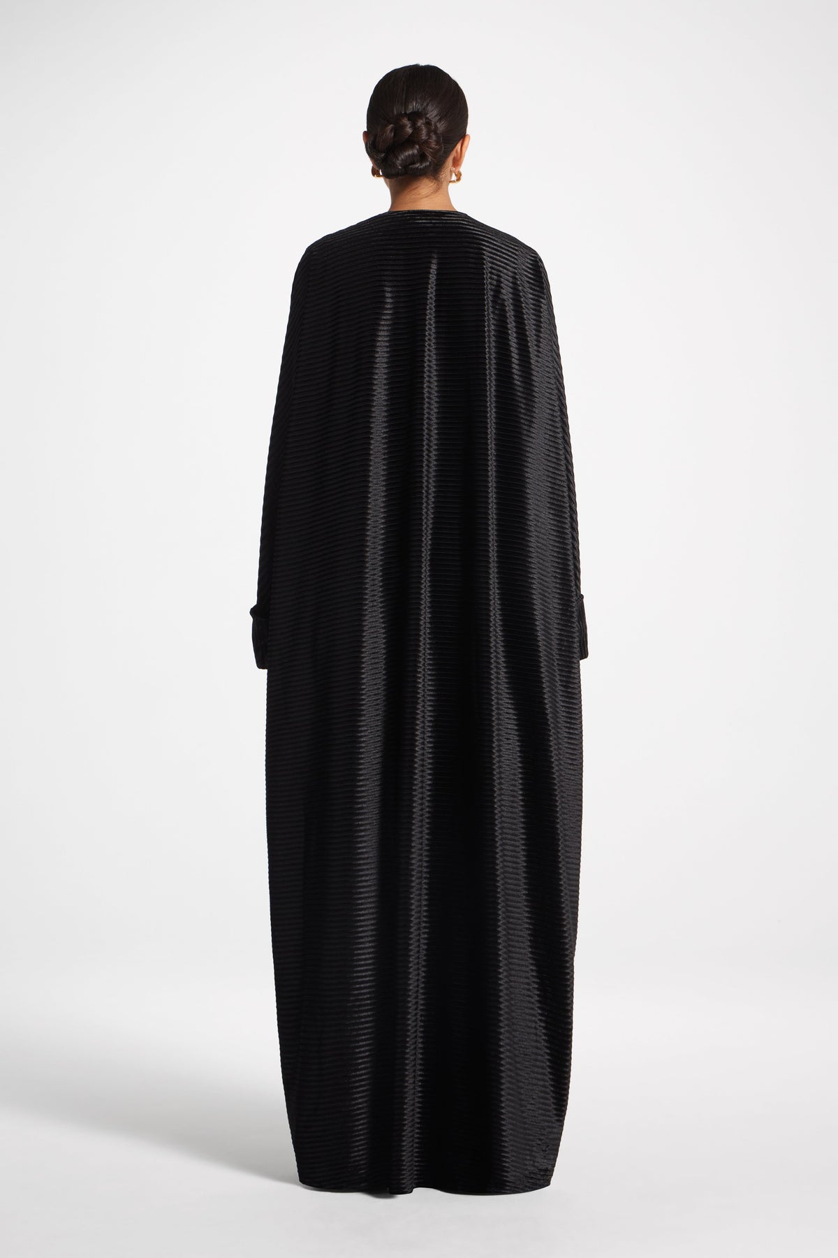 Velour Open Abaya - Black Abayas Veiled 