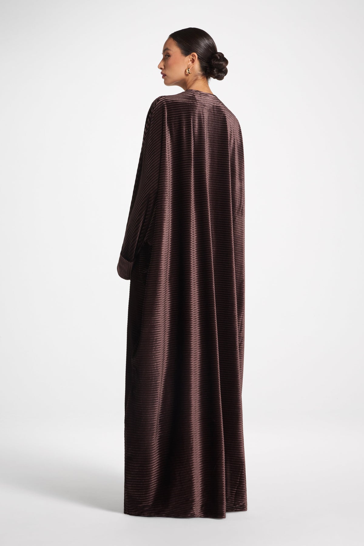 Velour Open Abaya - Coffee Quartz Abayas Veiled 