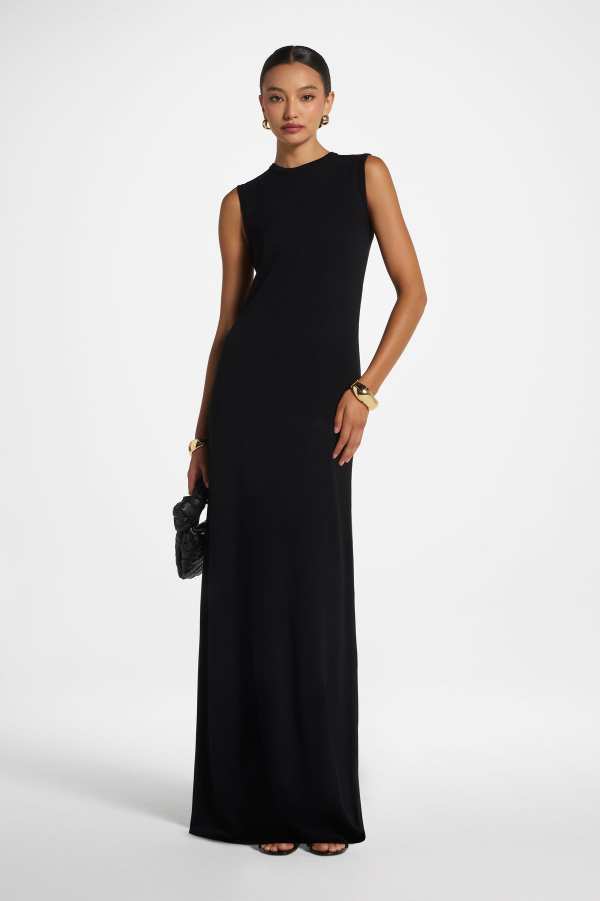 Viscose Knit Tank Dress - Black Dress Veiled 