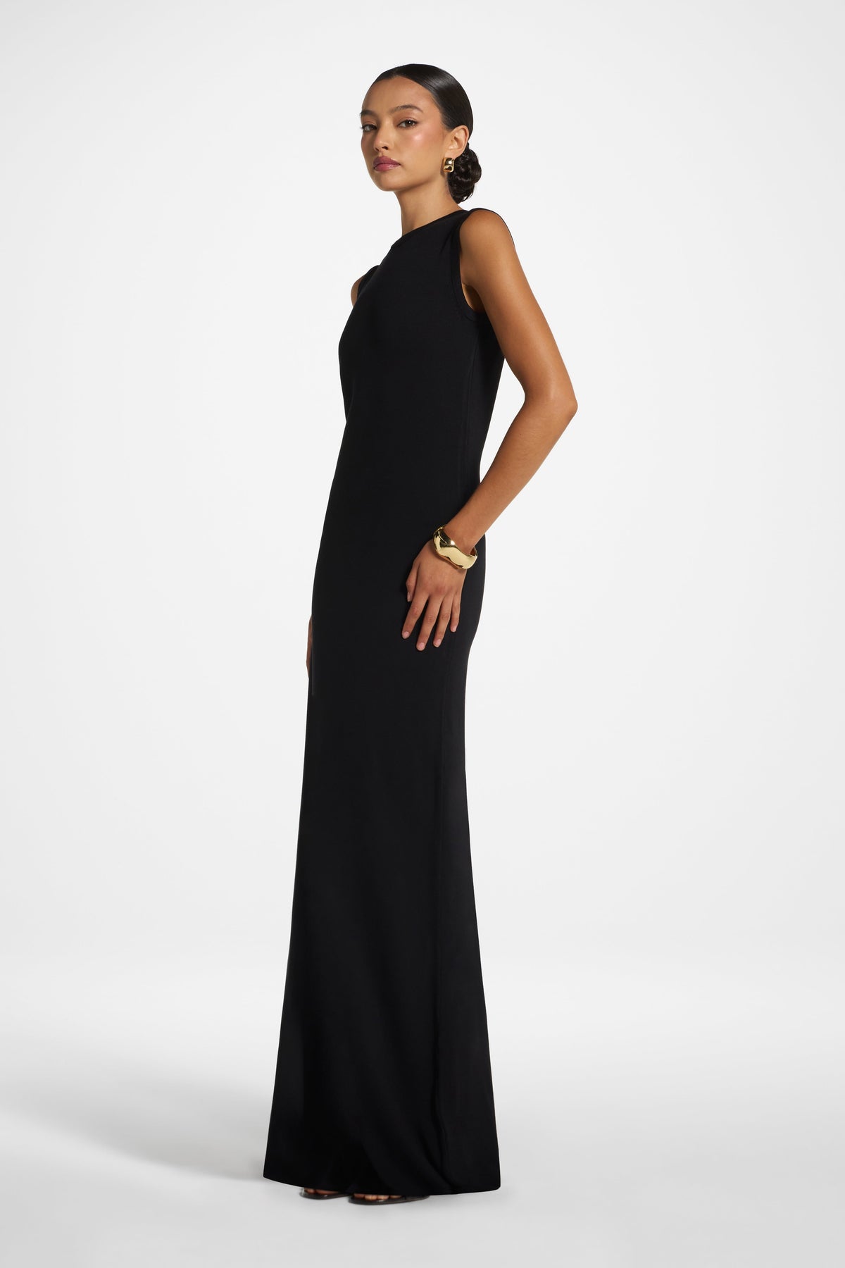 Viscose Knit Tank Dress - Black Dress Veiled 