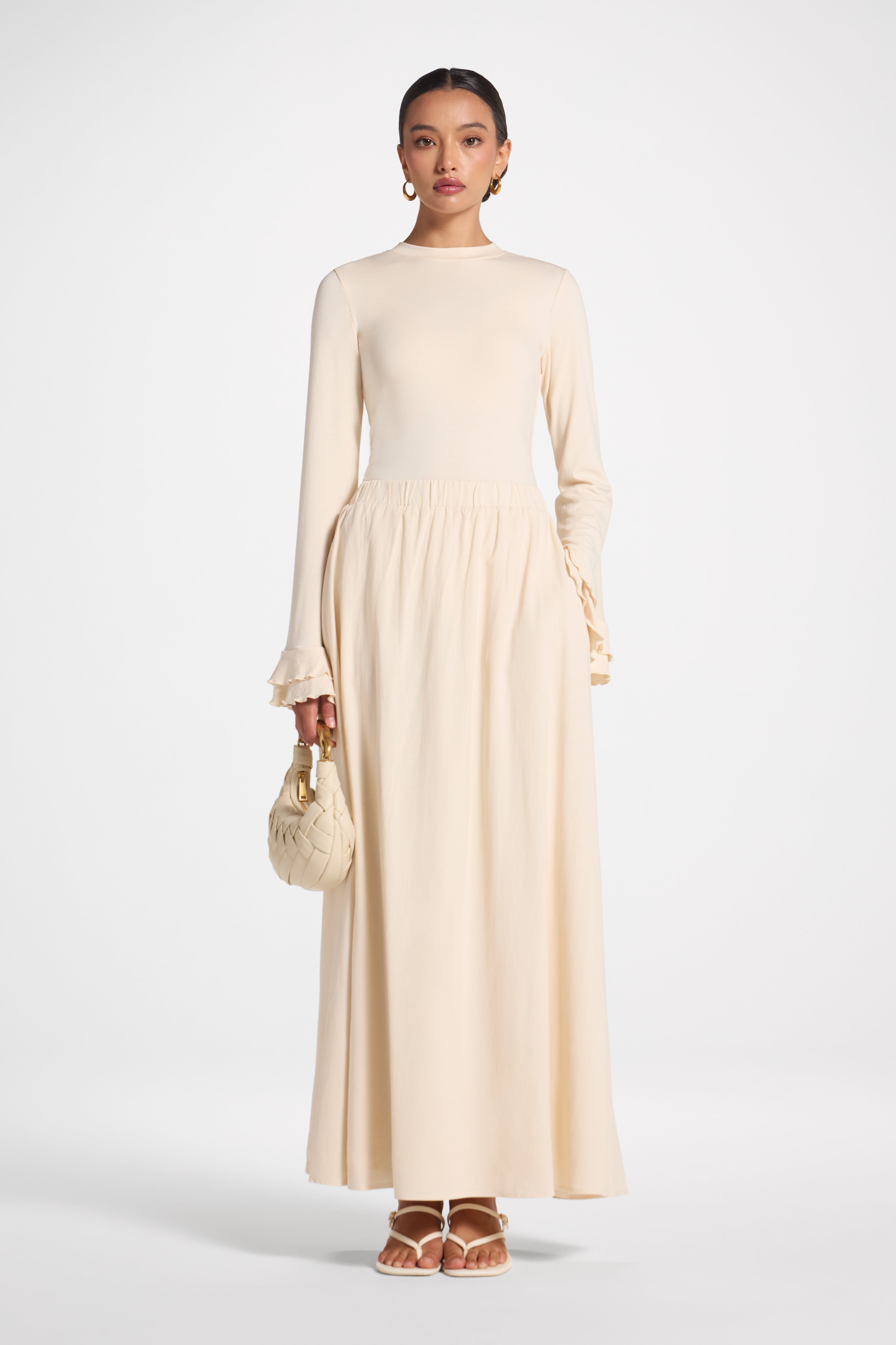 Viscose Linen Skirt - Natural Skirt Veiled 