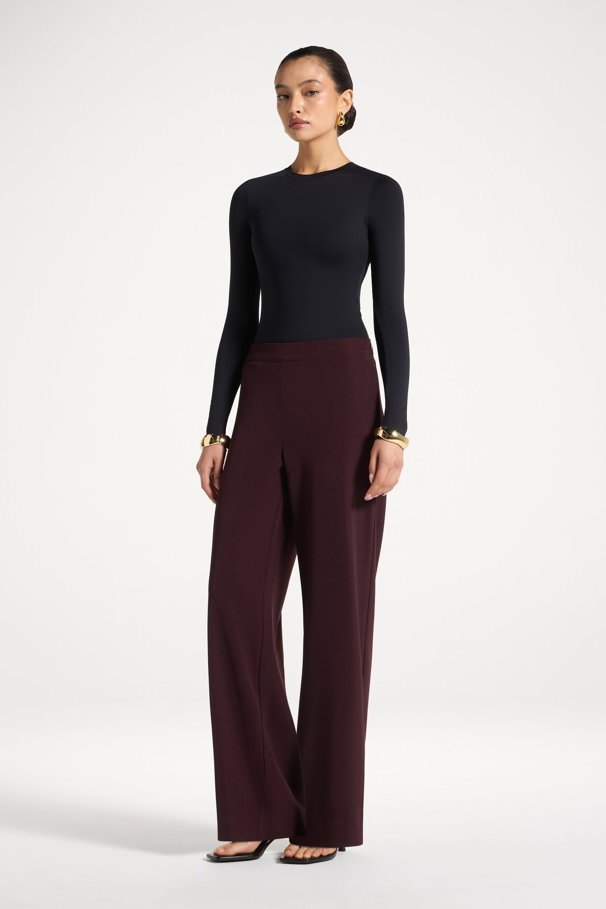 Wide Leg Pants - Chocolate Truffle Abayas Veiled 