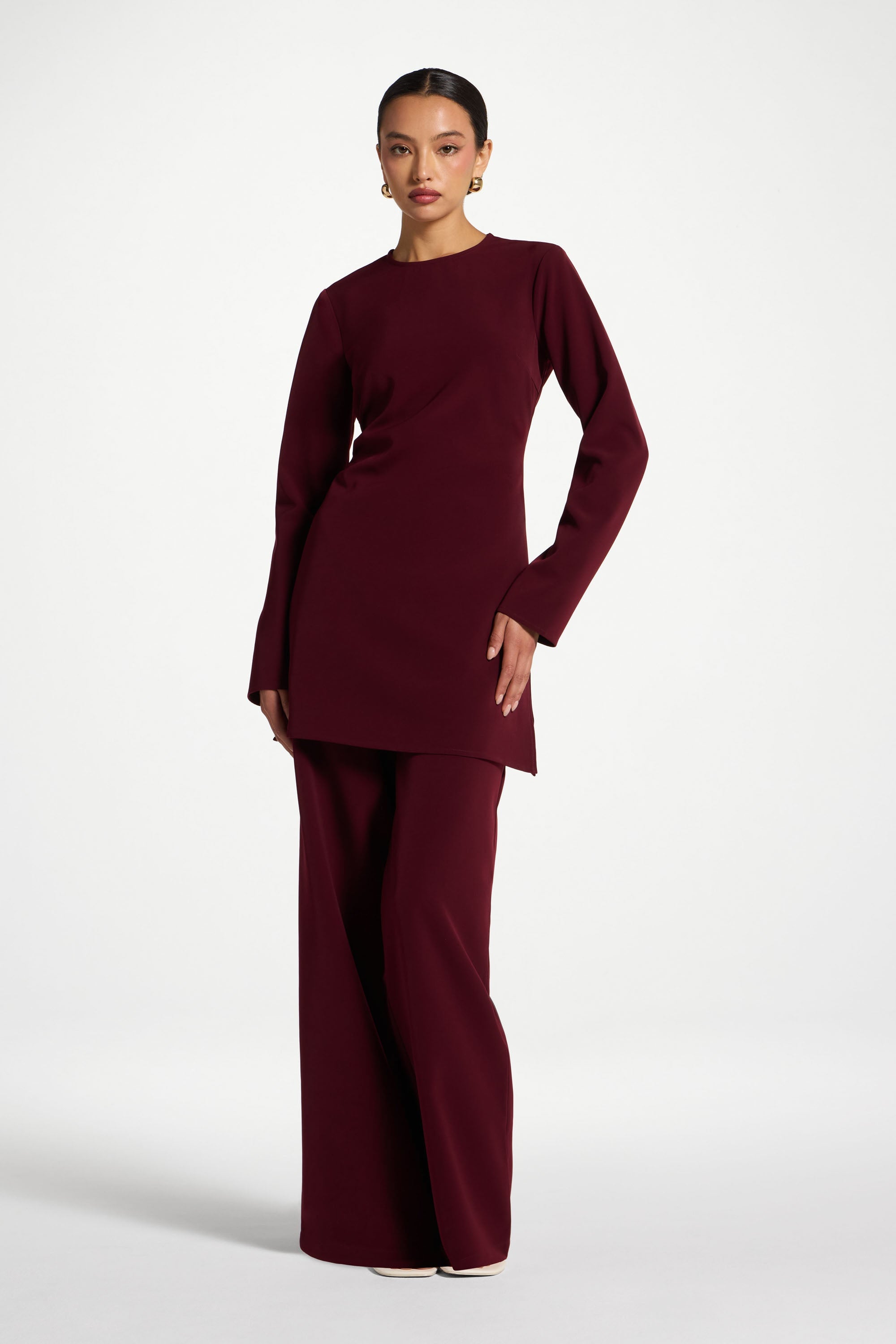 Wide Leg Pants - Fig Abayas Veiled 