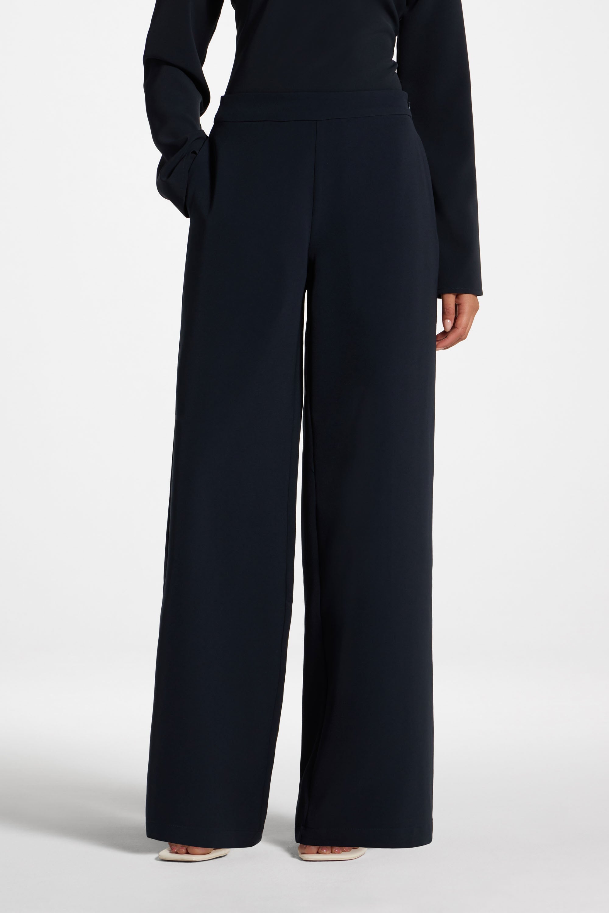 Wide Leg Pants - Midnight Abayas Veiled 