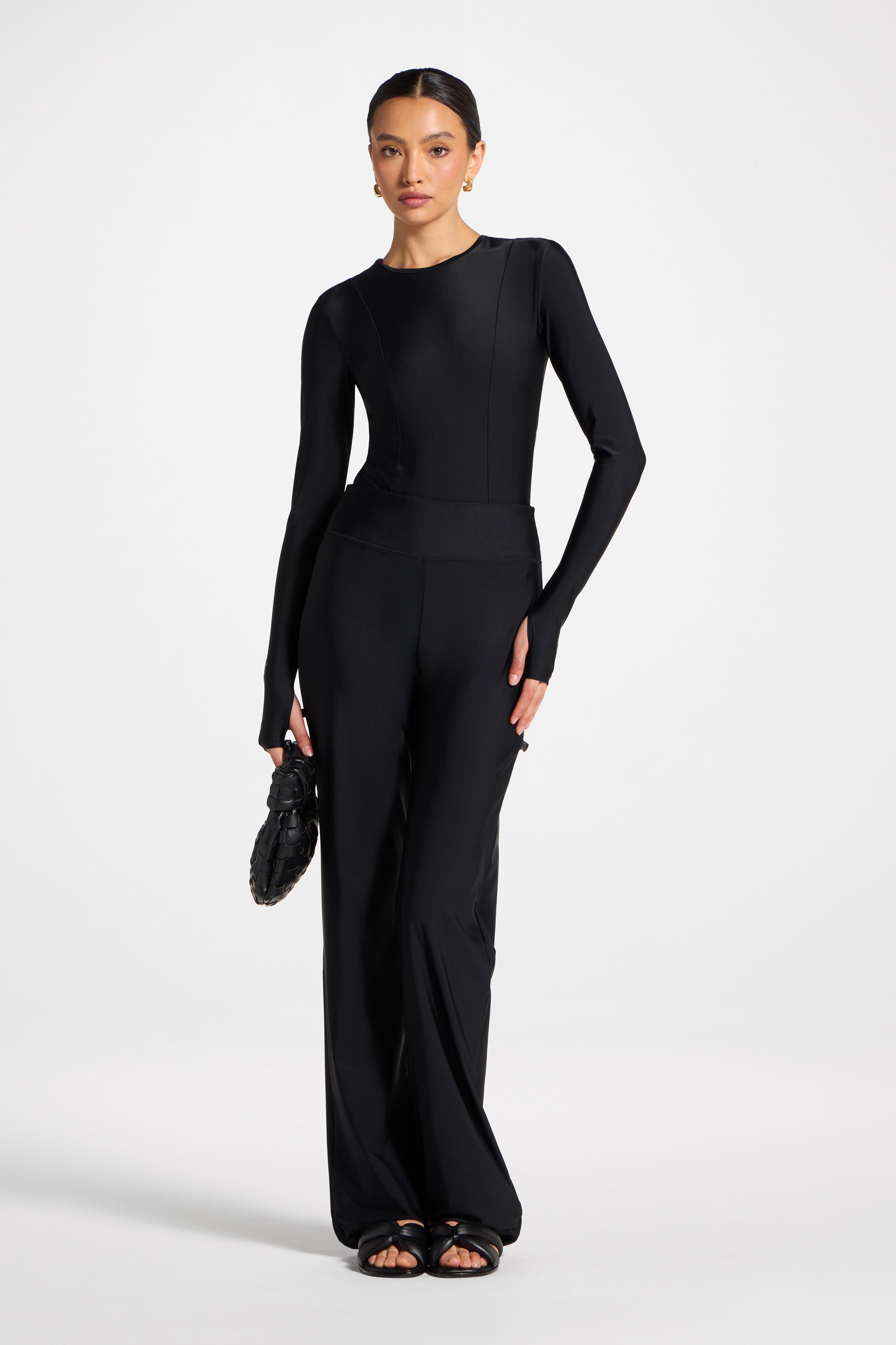 Wide Leg Swim Pants - Black Swim Veiled 