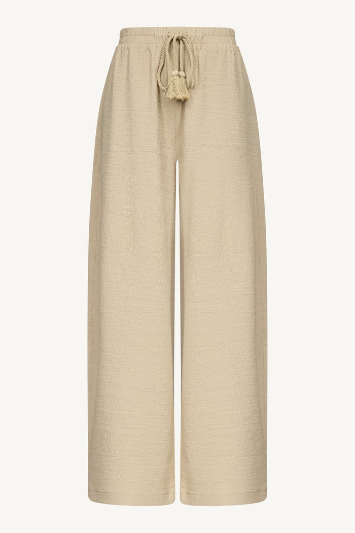 Cocoa Wide Leg Pant with Tassle Belt