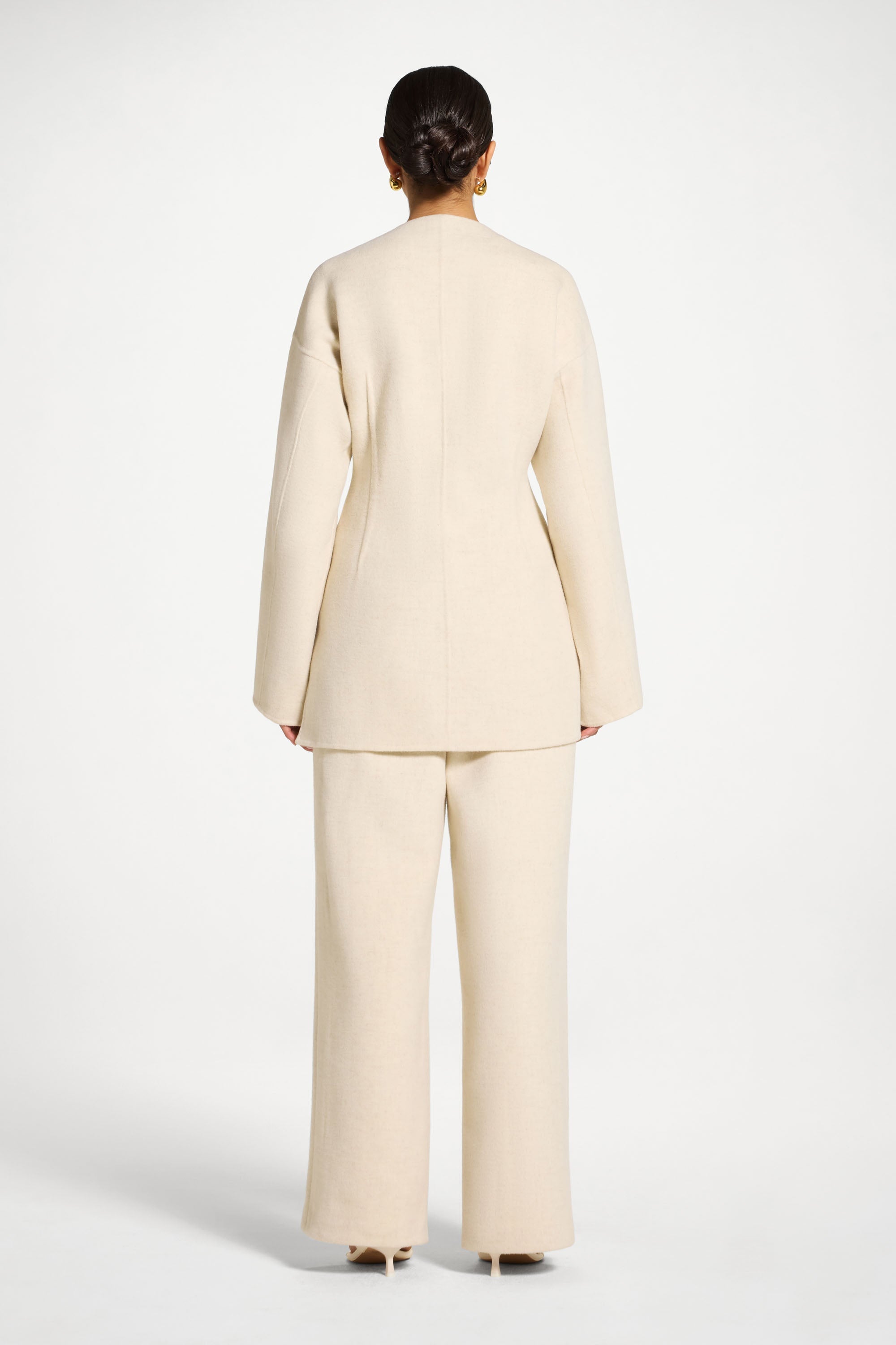 Wool Cinch Jacket - Beige Abayas Veiled 