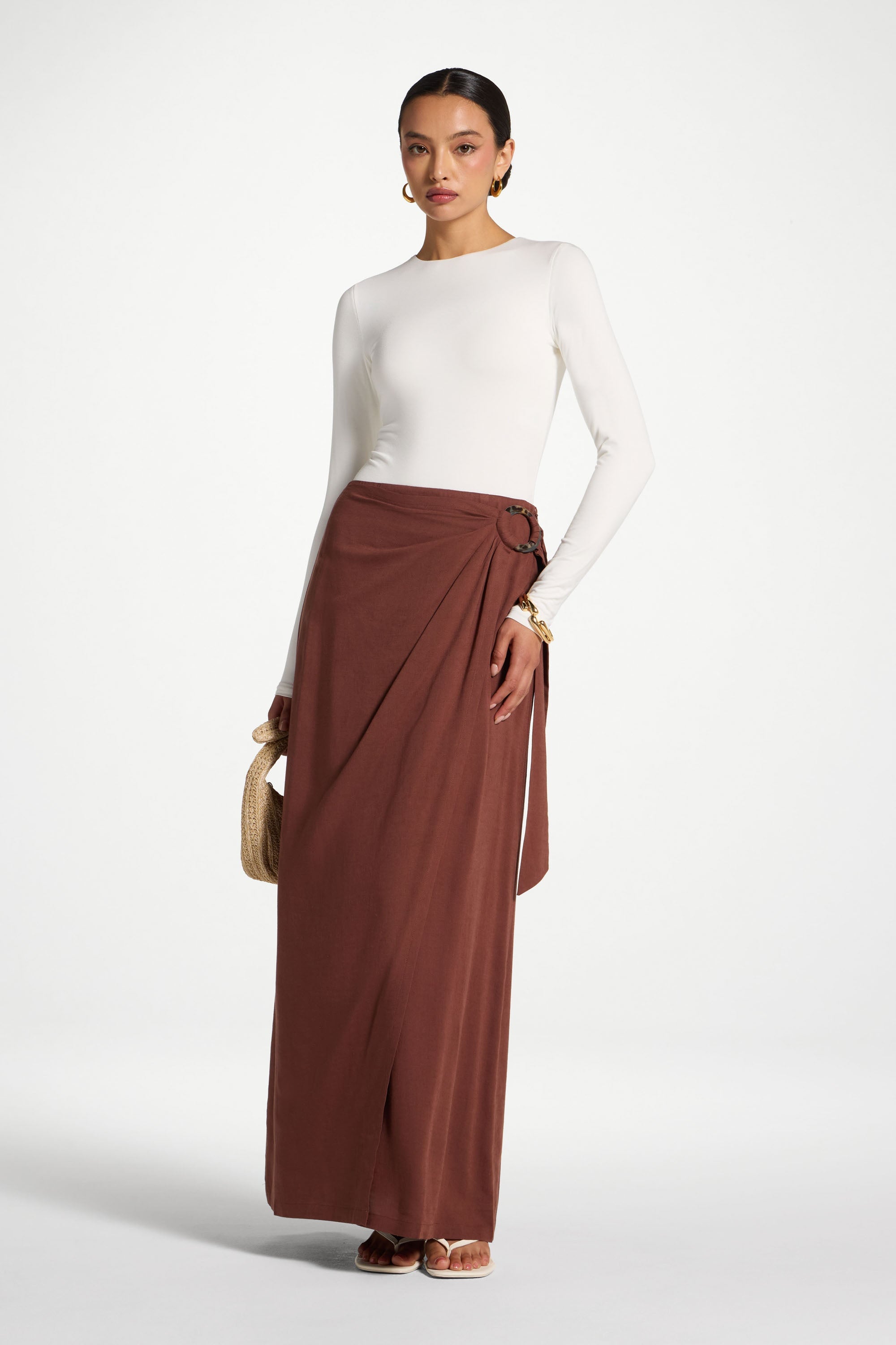 Wrap Hoop Skirt - Mocha Abayas Veiled 