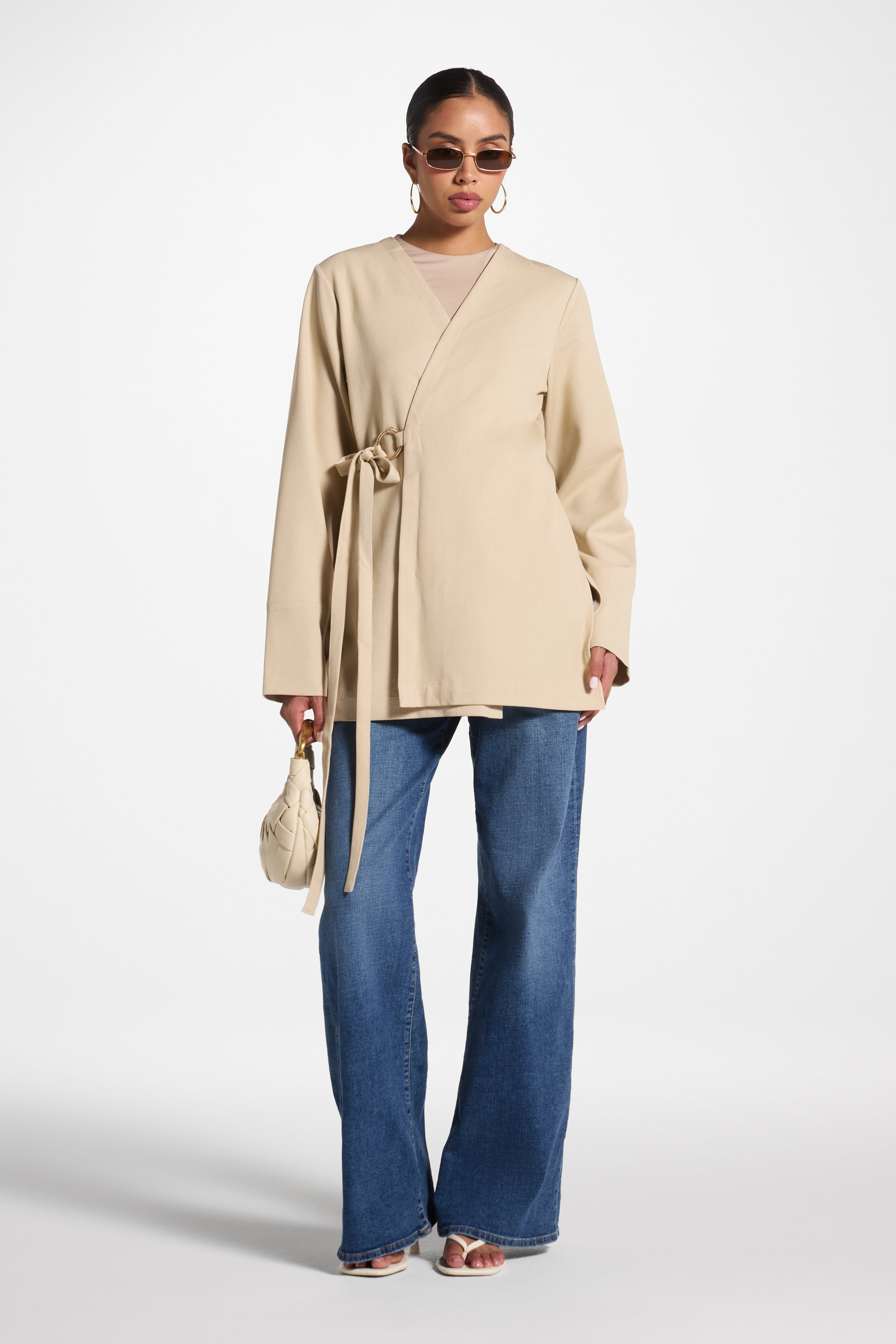 Wrap Top - Sand Abayas Veiled 