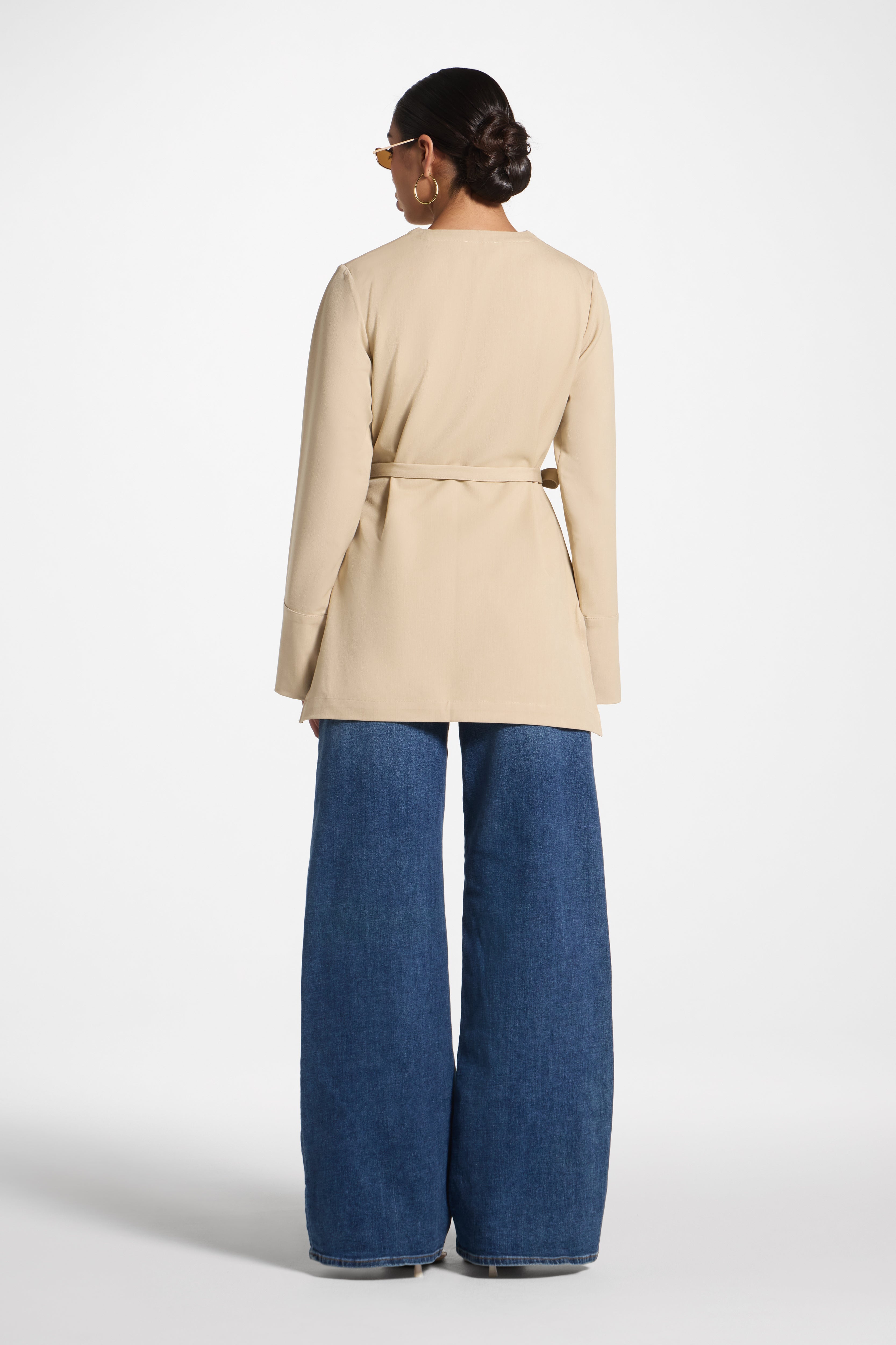 Wrap Top - Sand Abayas Veiled 
