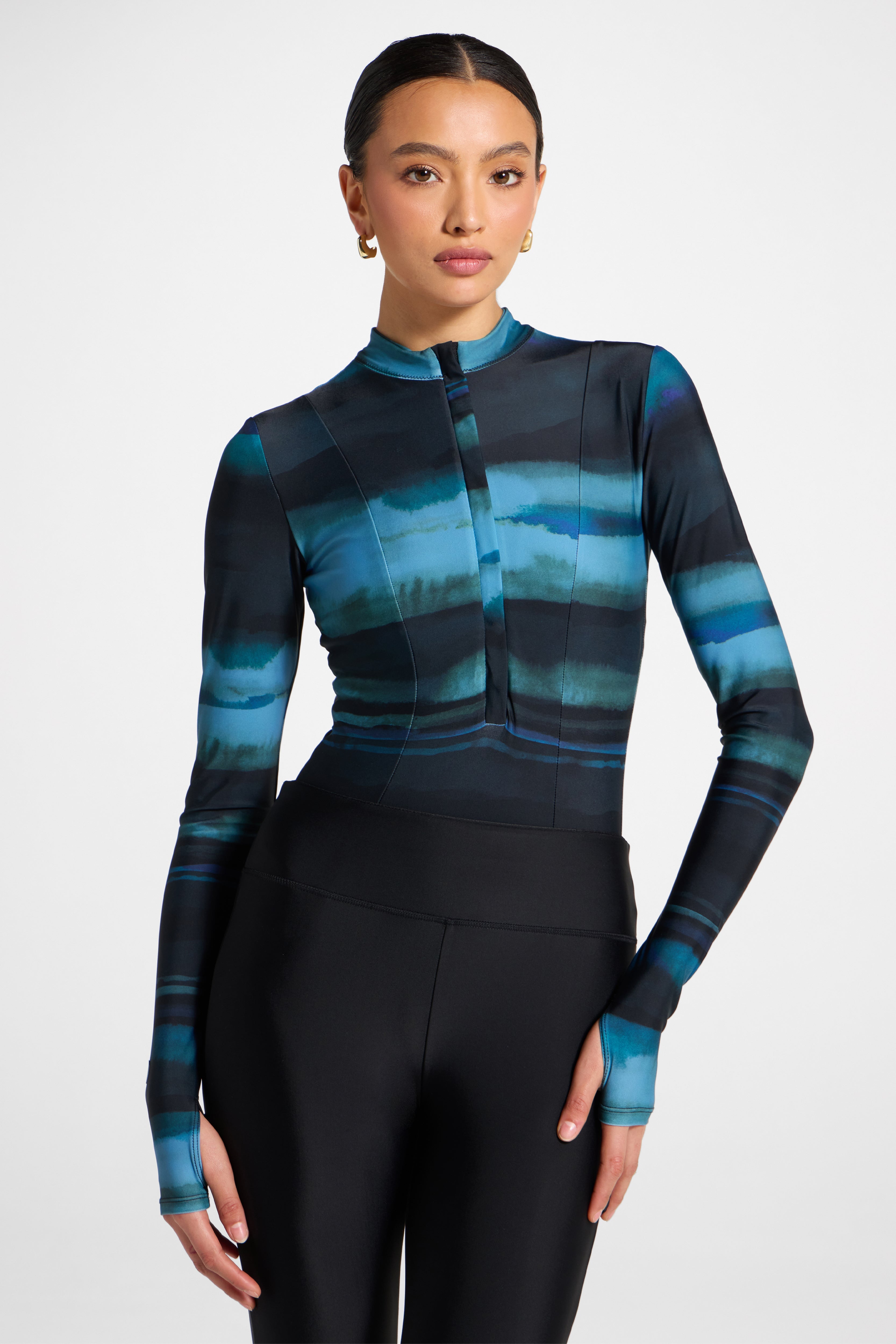 Wrap Two Piece Swimsuit & Skirt Set - Twilight Waves Swim Veiled 
