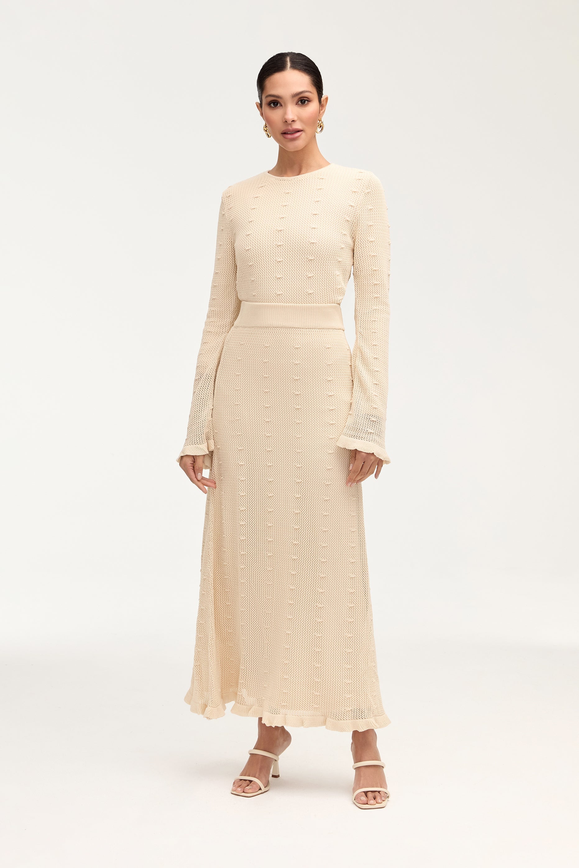 Yara Crochet Maxi Skirt - Off White Clothing Veiled 