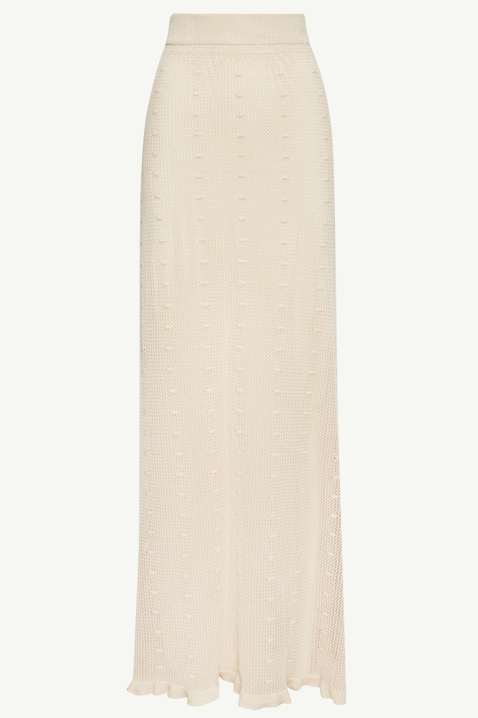 Yara Crochet Maxi Skirt - Off White Clothing epschoolboard 
