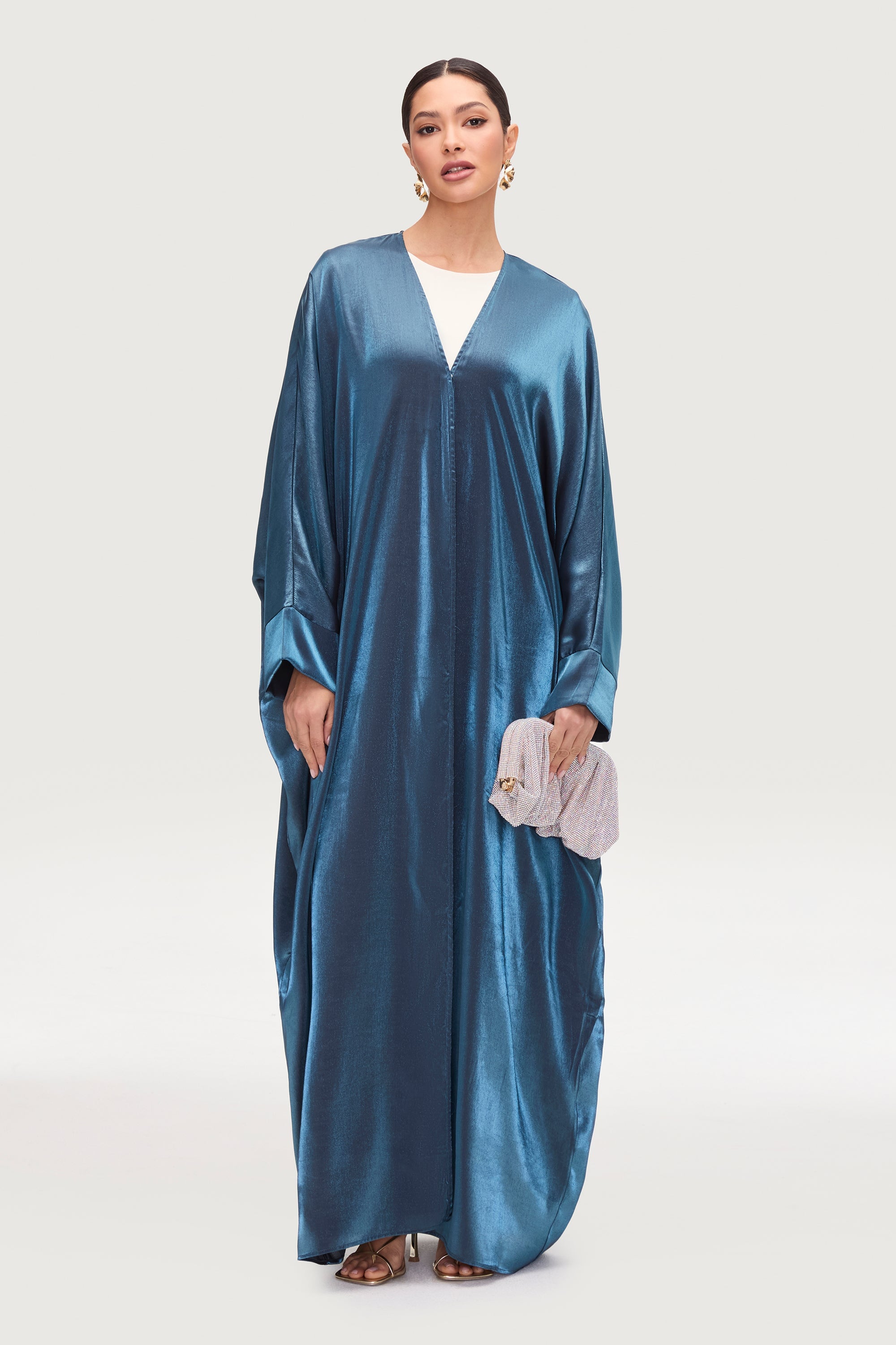 Zara Satin Open Abaya - Layl Abayas Veiled 