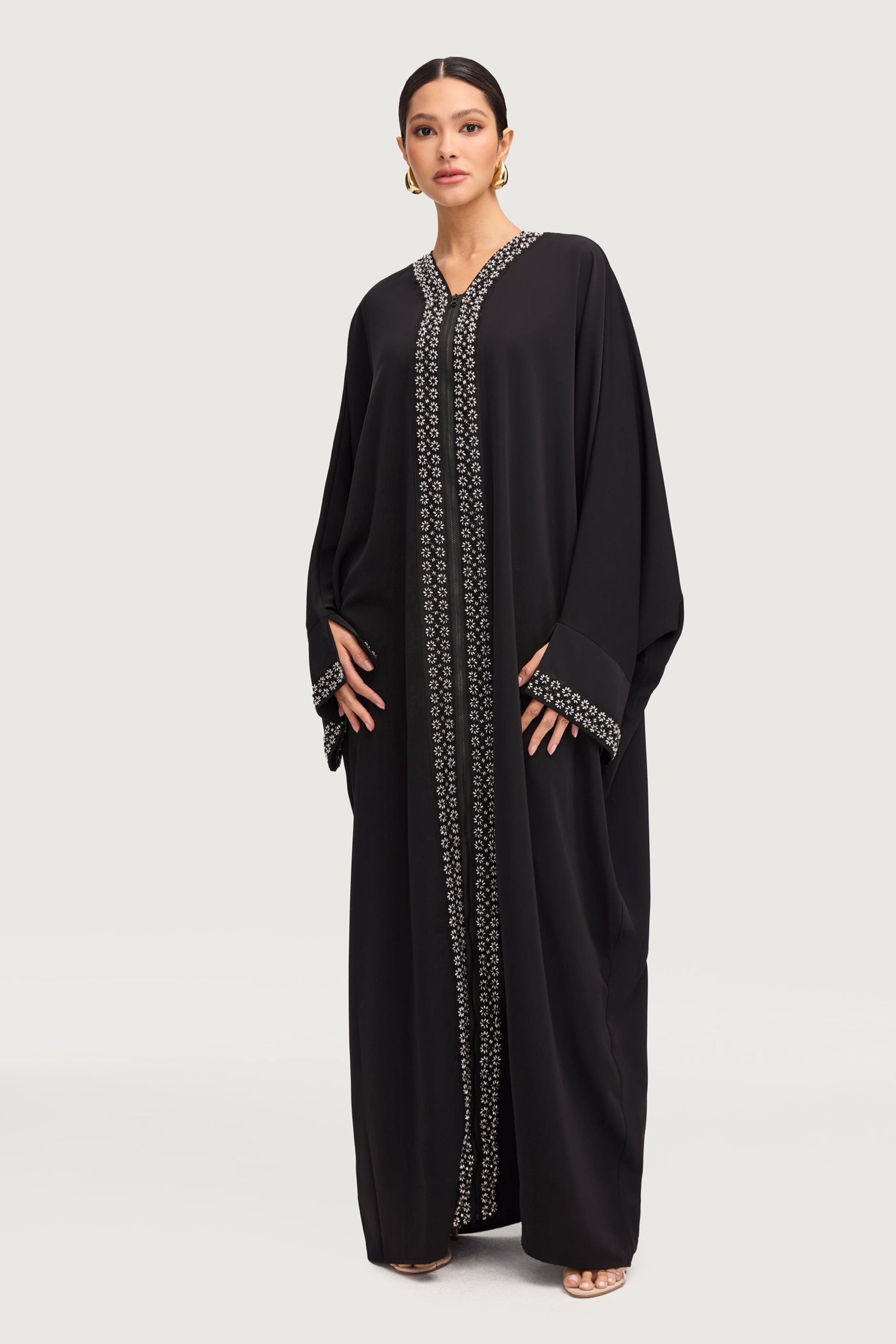 Zeina Black Embellished Abaya Abayas Veiled 