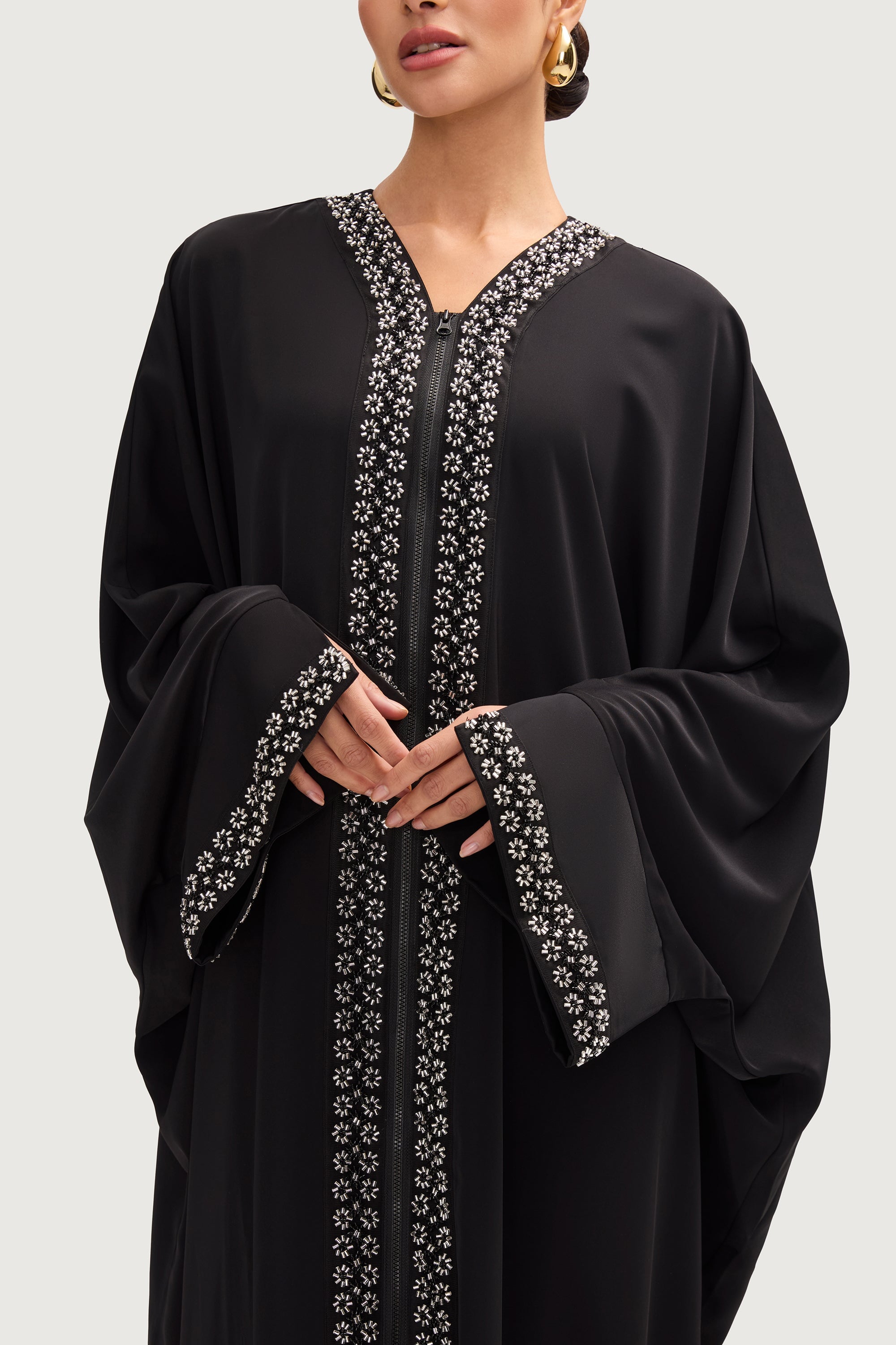 Zeina Black Embellished Abaya Abayas Veiled 