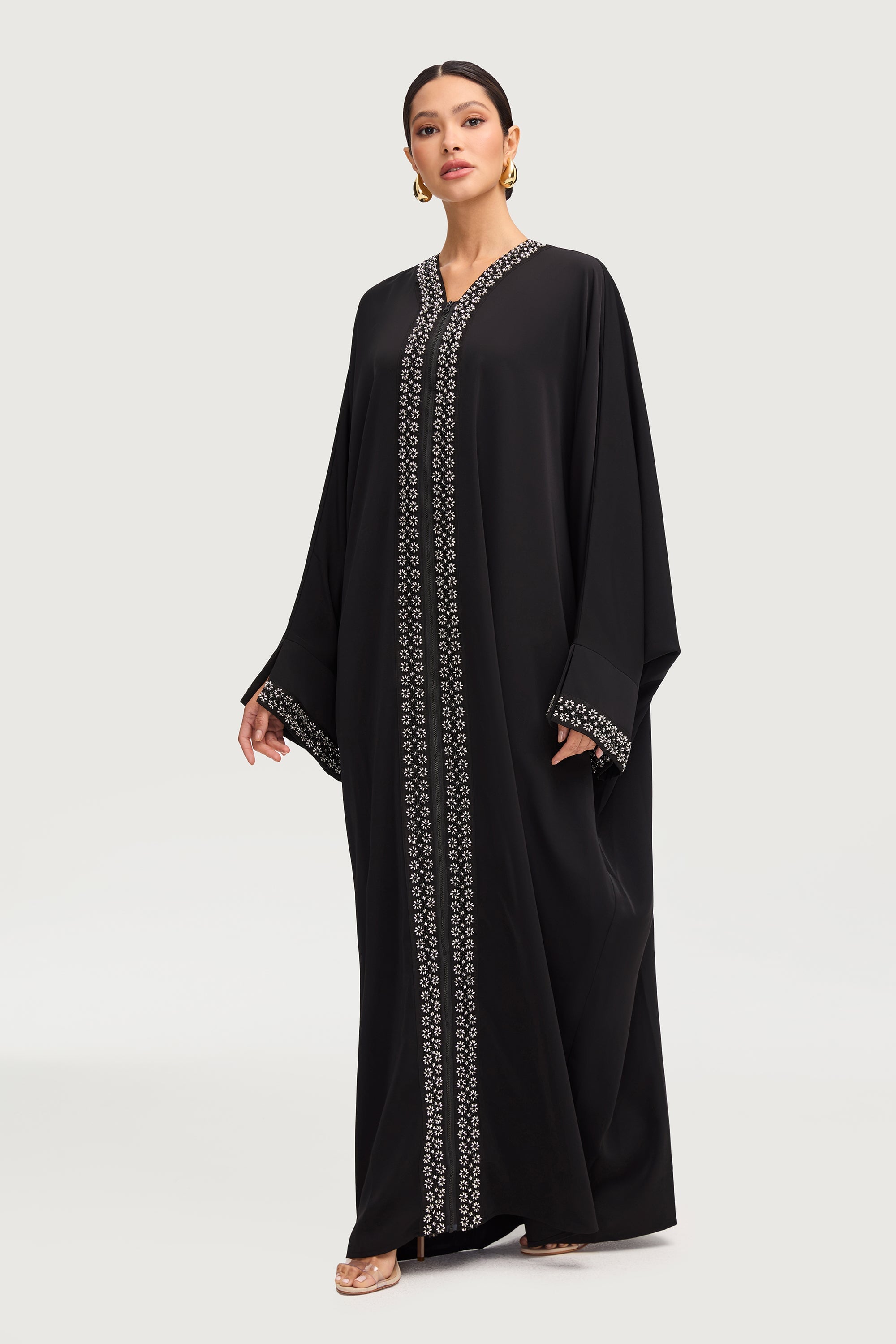 Zeina Black Embellished Abaya Abayas Veiled 