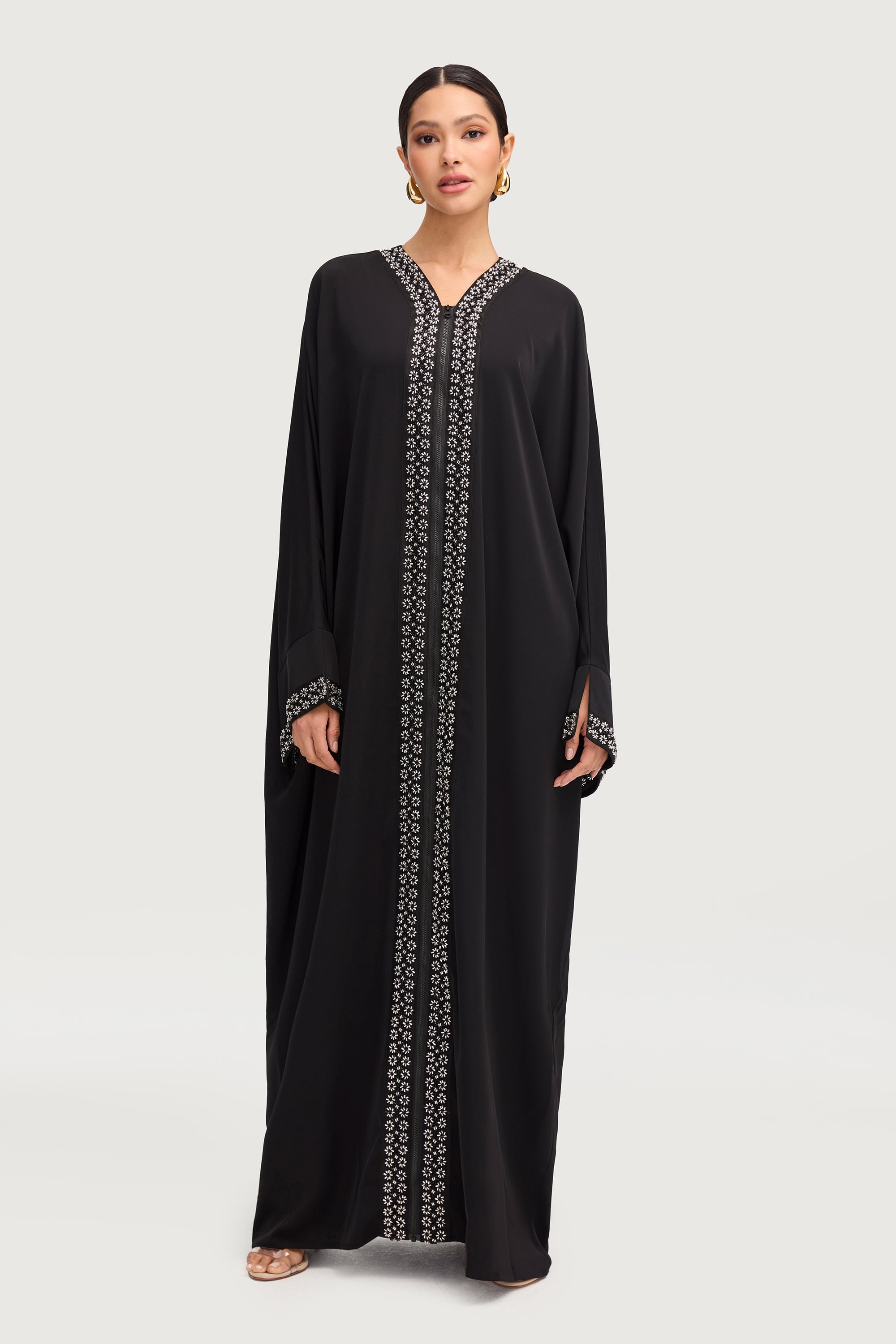 Zeina Black Embellished Abaya Abayas Veiled 