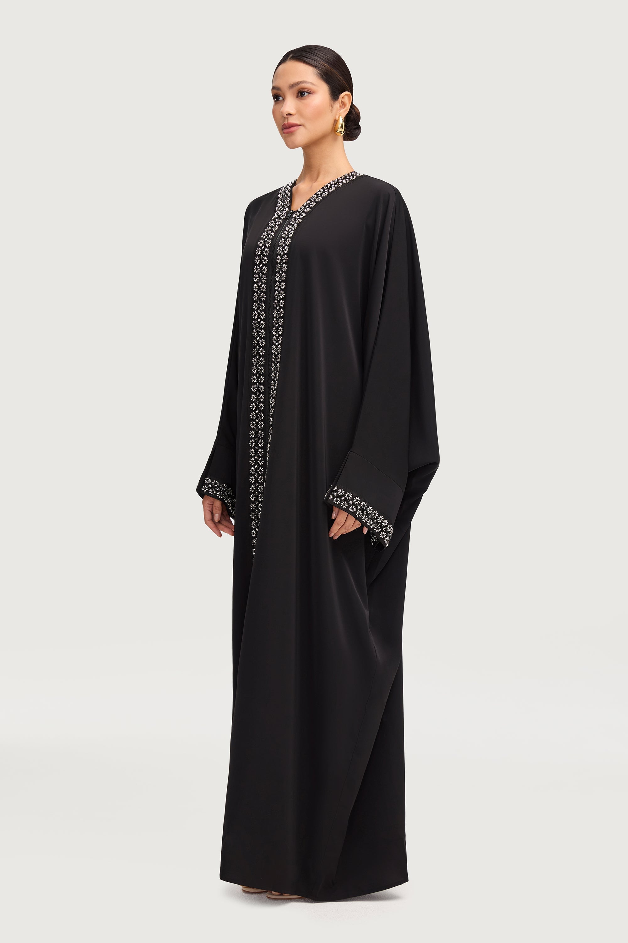 Zeina Black Embellished Abaya Abayas Veiled 