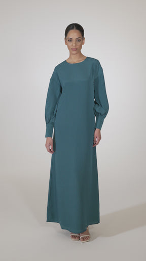 Madina Textured Maxi Dress - Blue
