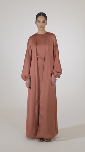 Salma Sleeveless Maxi Dress & Skirt Set - Terracotta