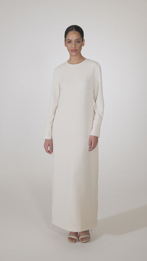 Sajda Textured Maxi Dress - Off White