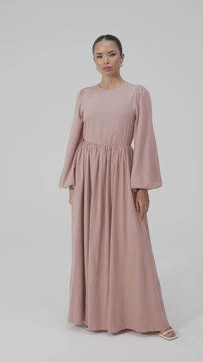 Rola Flowy A-Line Maxi Dress - Dusty Pink