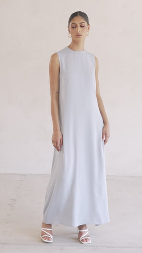 Sadia Sleeveless Maxi Dress & Skirt Set - Powder Blue